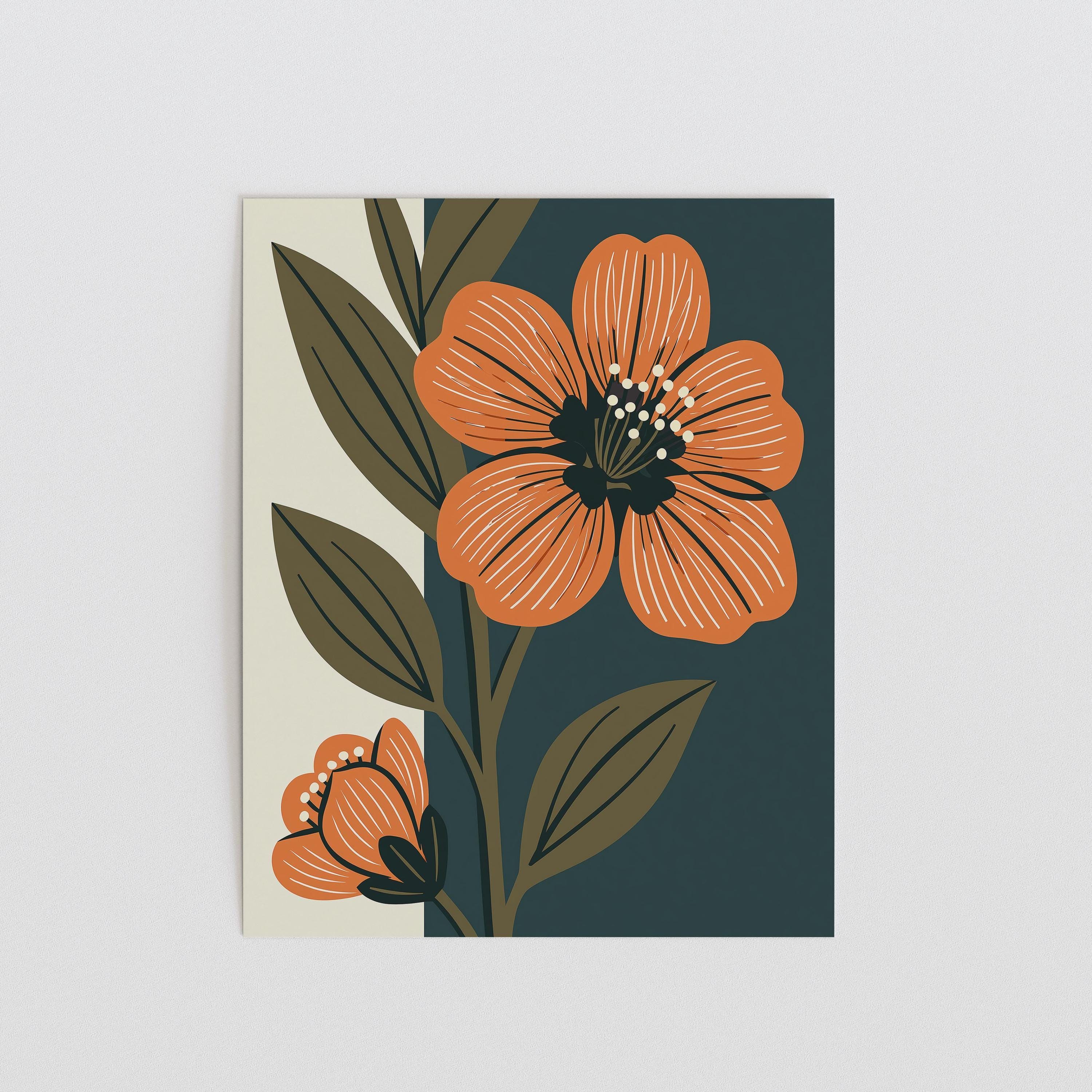 Delaware state flower art print, peach blossom