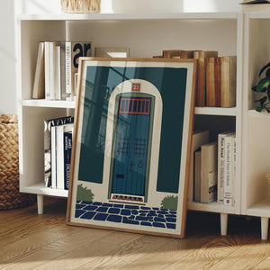 Old San Juan blue door art print, Puerto Rico