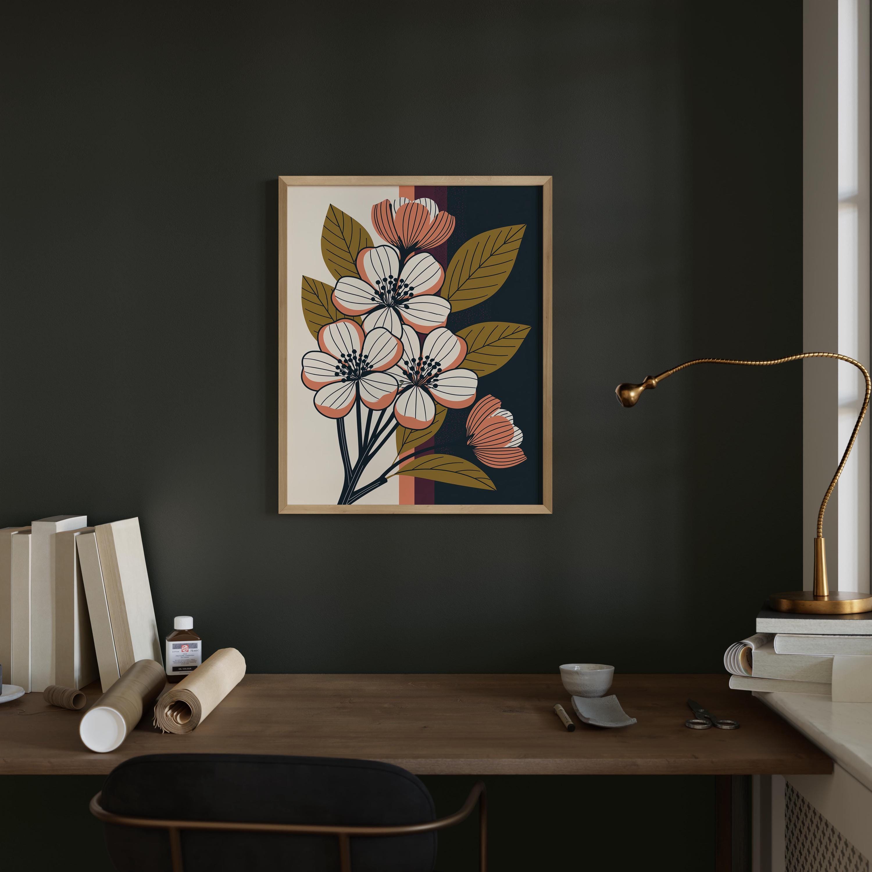 Arkansas state flower art print, apple blossom