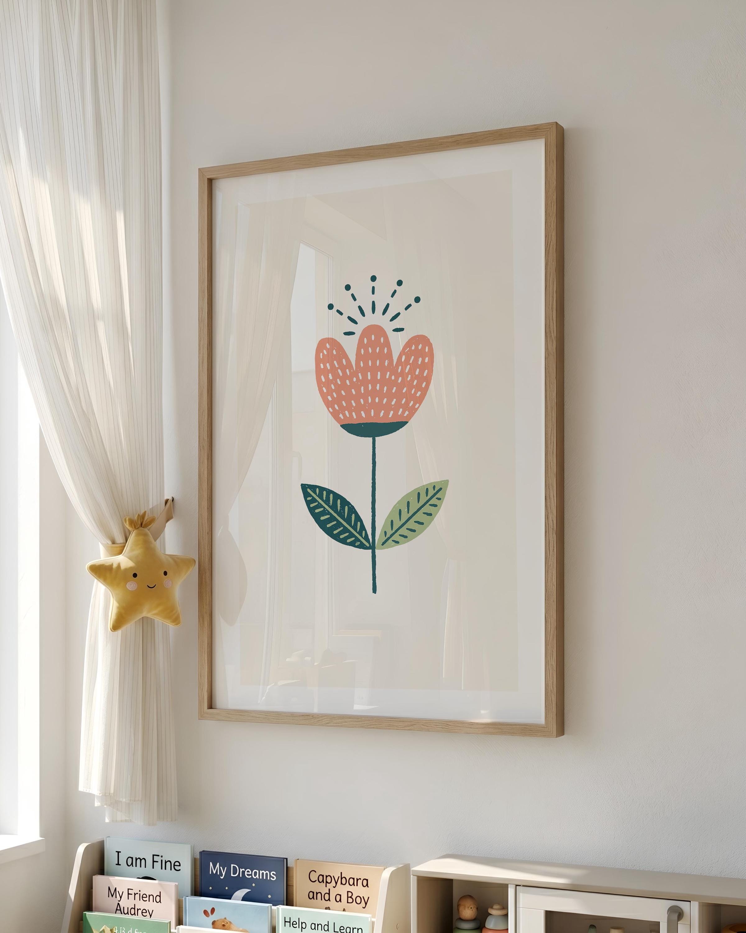 Pink Tulip Nursery Wall Art | The FlatFile Society