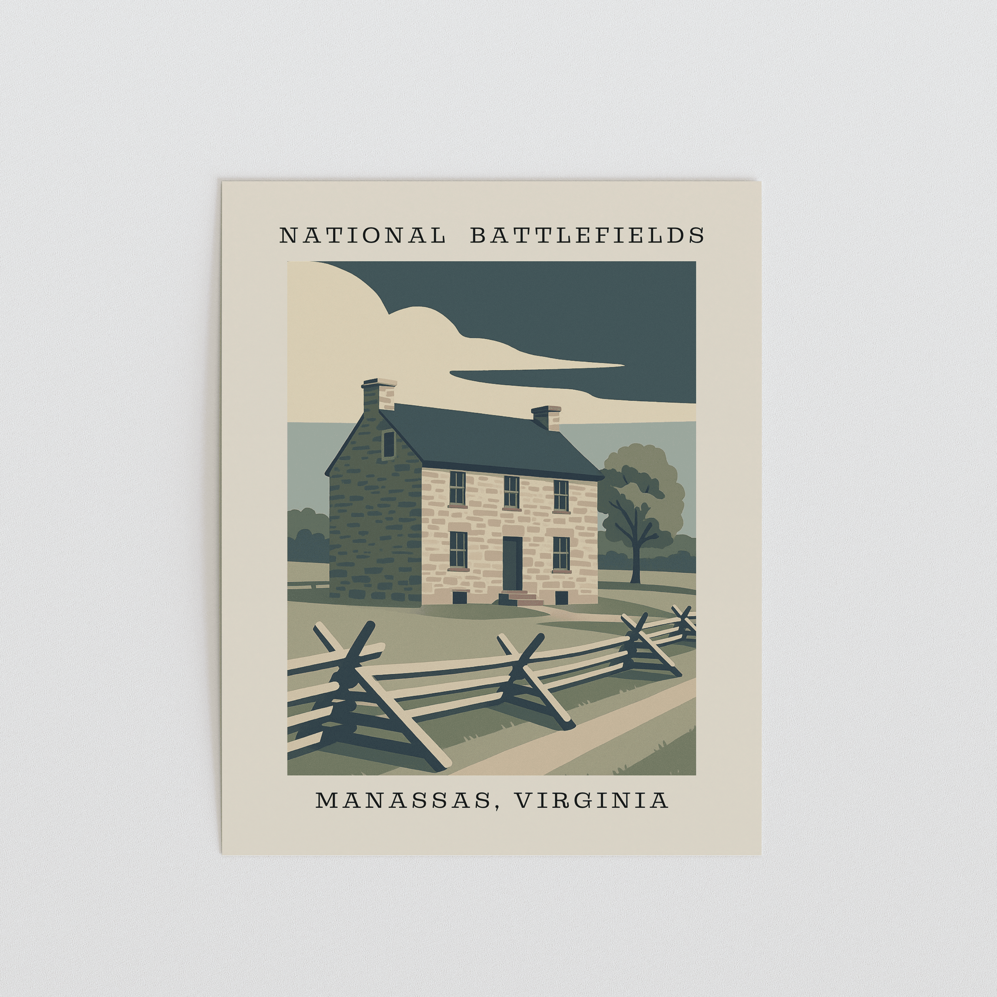 Manassas Stone House Art Print – Virginia Battlefields