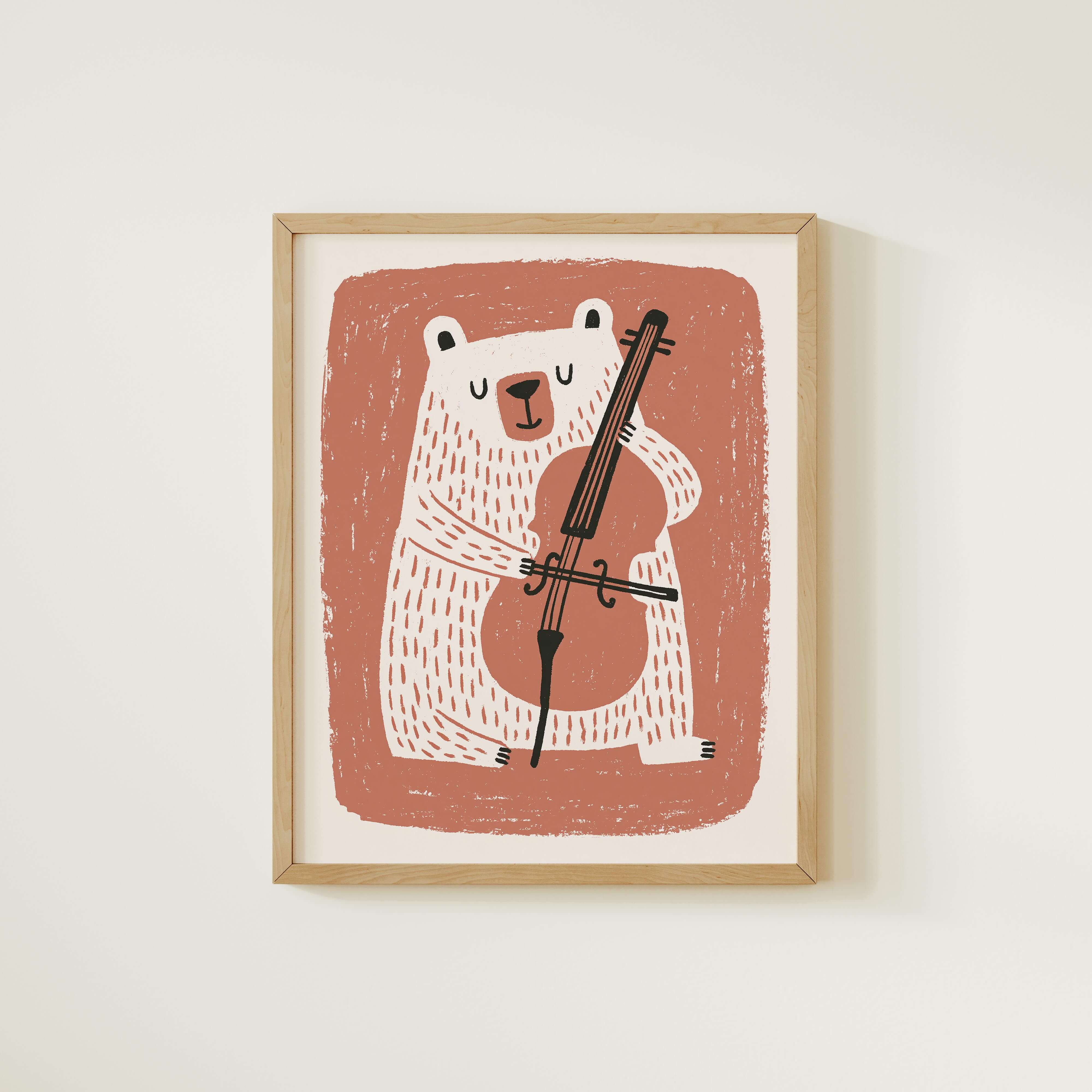 Tutu Bear Nursery Print