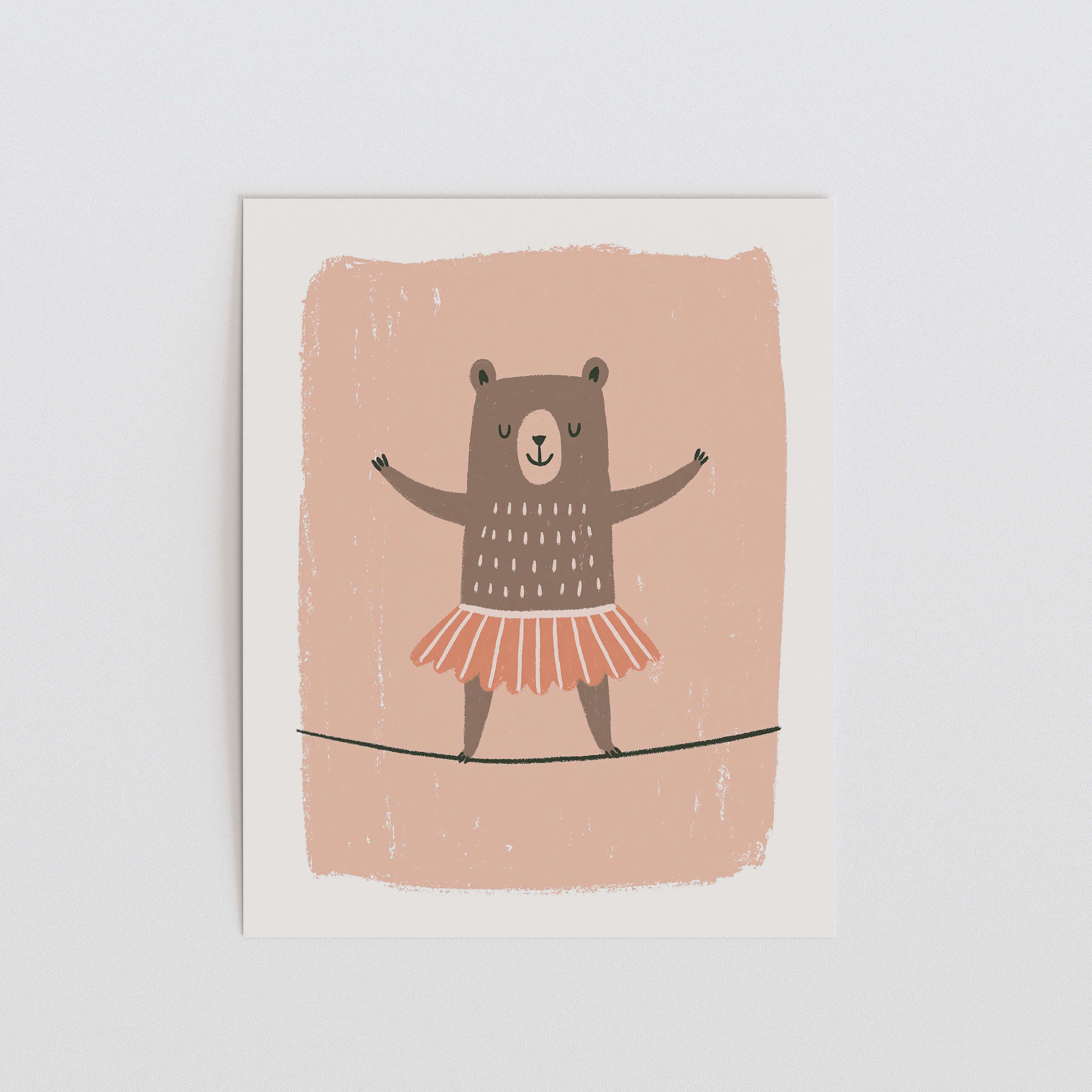Ballerina Bear Nursery Print