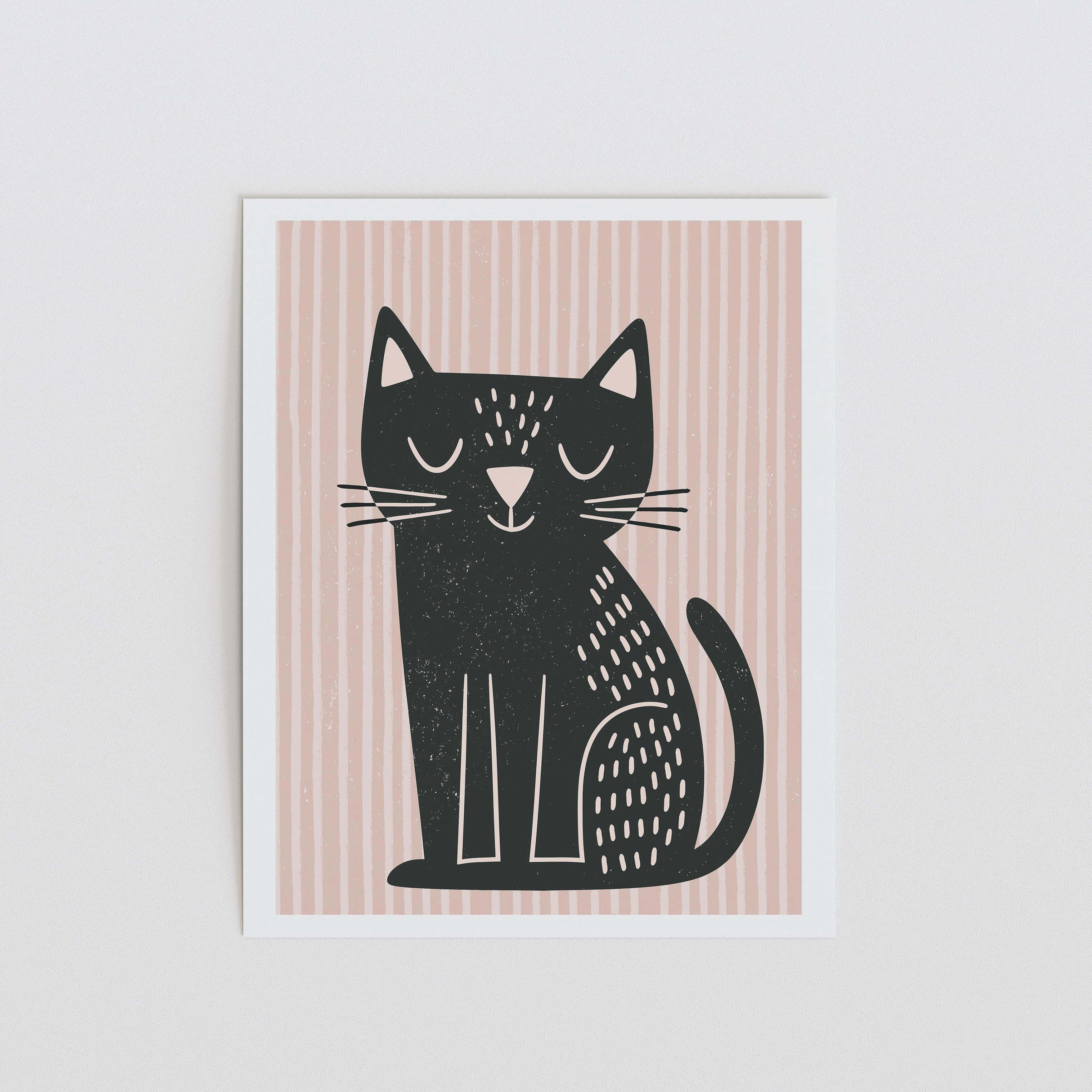 Black Cat Nursery Print