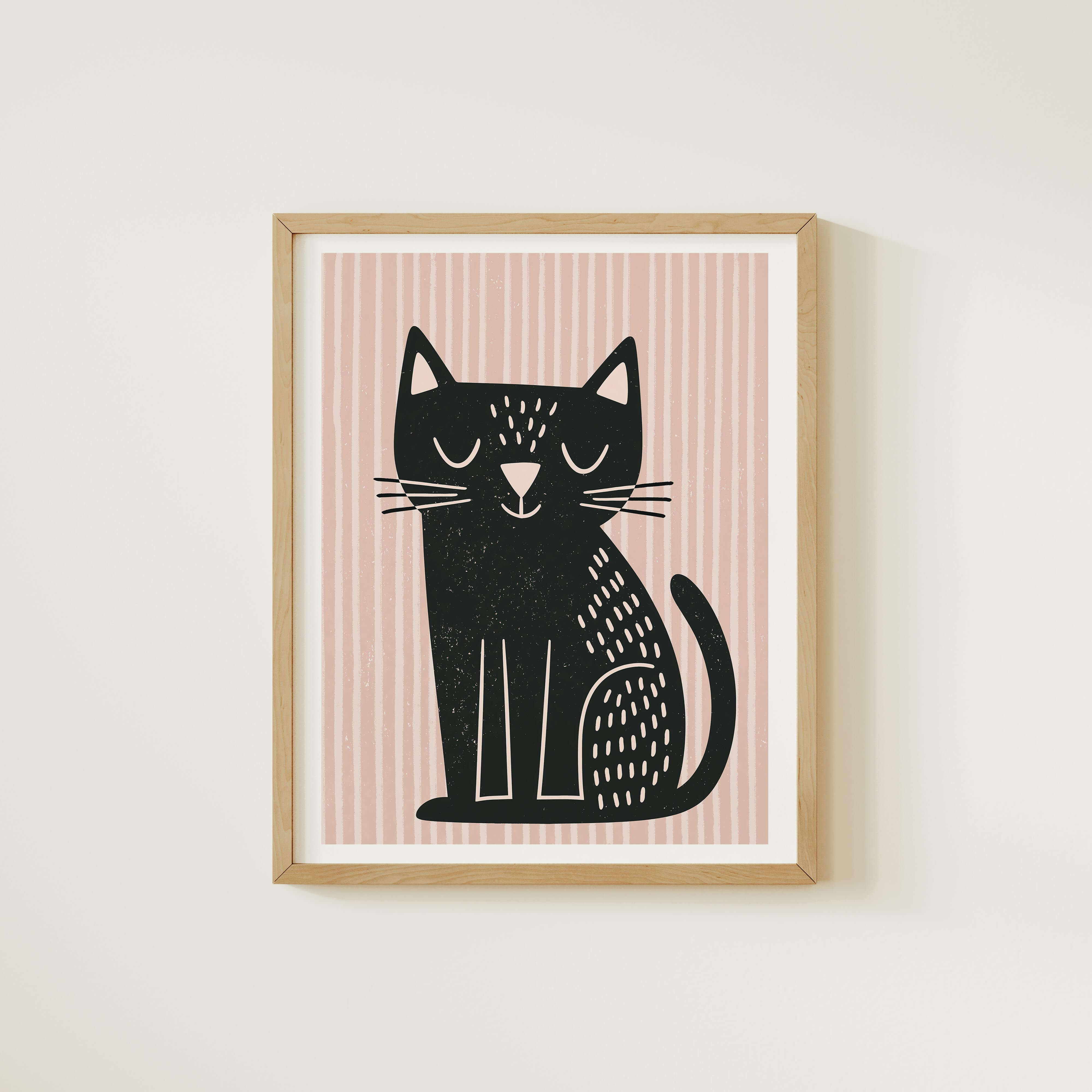 Black Cat Nursery Print