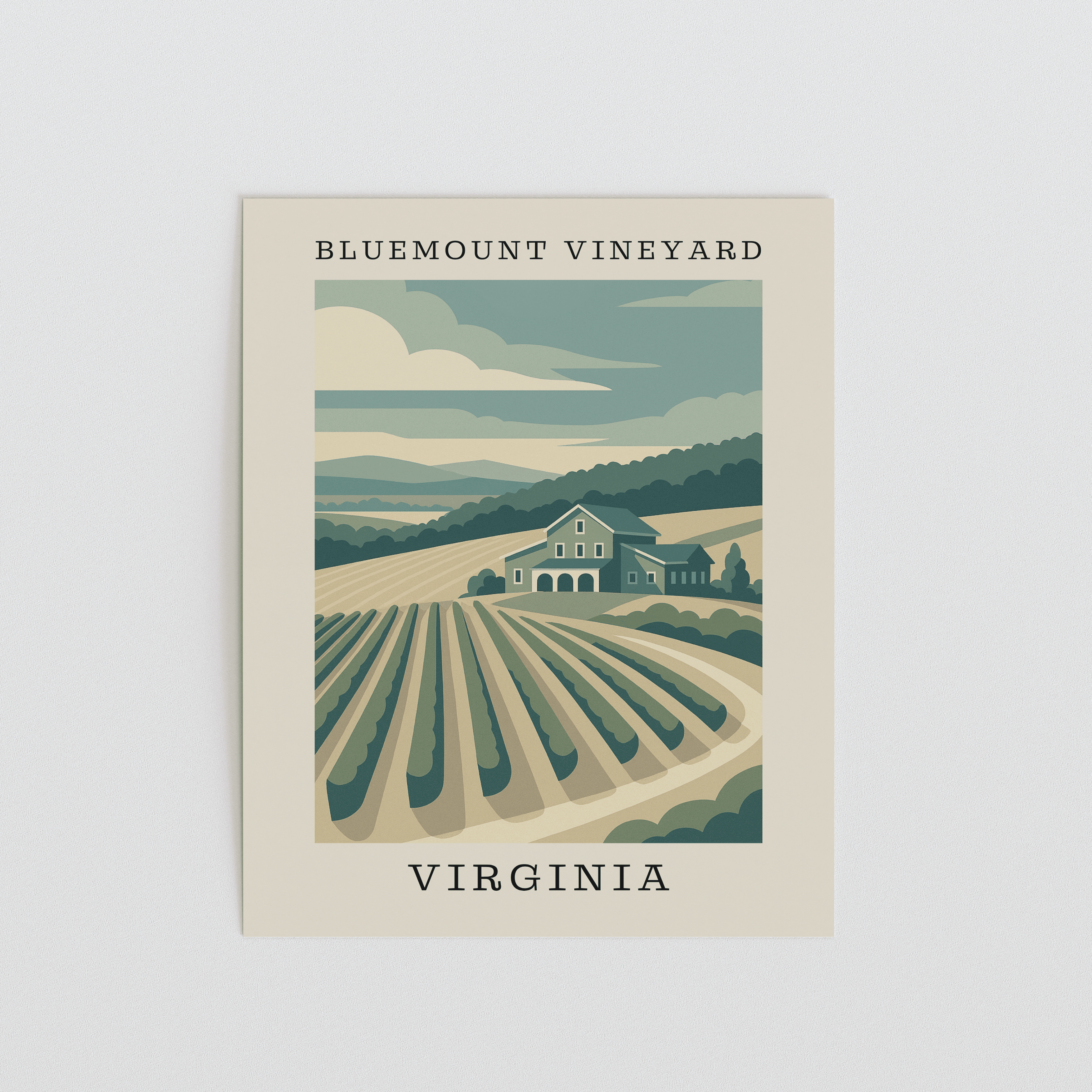 Bluemont Vineyard – Virginia Art Print