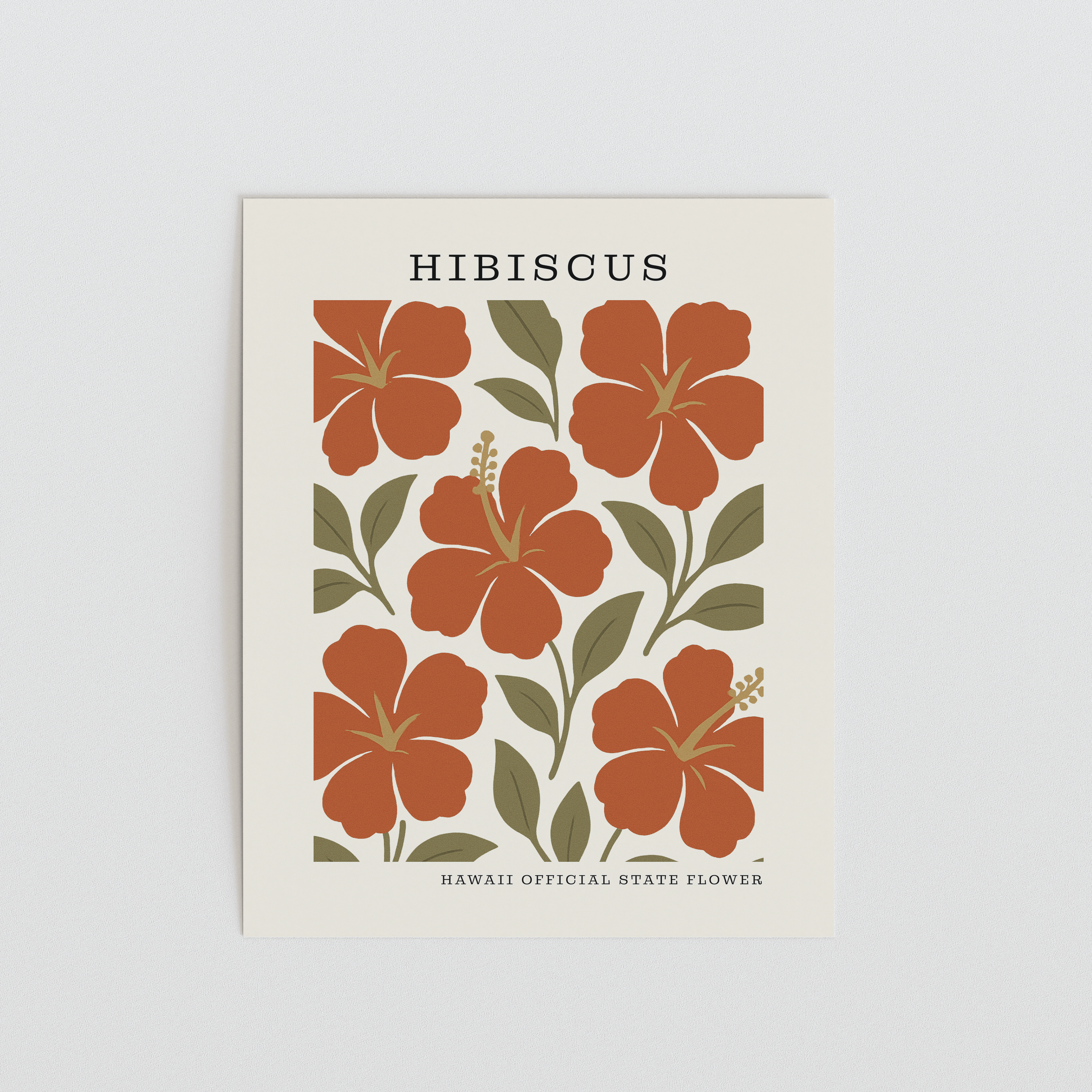 Hawaii State Flower Art Print – Hibiscus