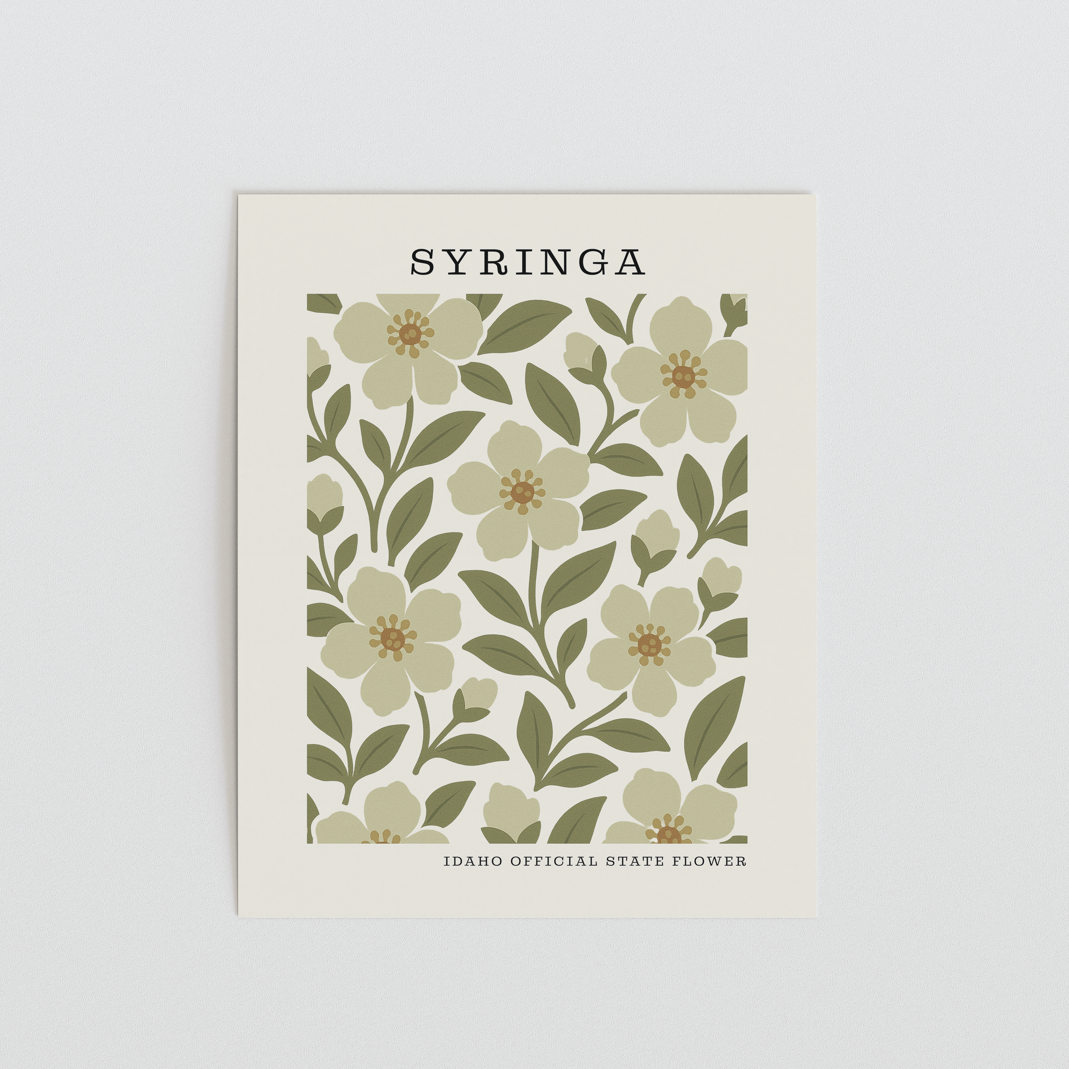 Idaho State Flower Art Print – Syringa
