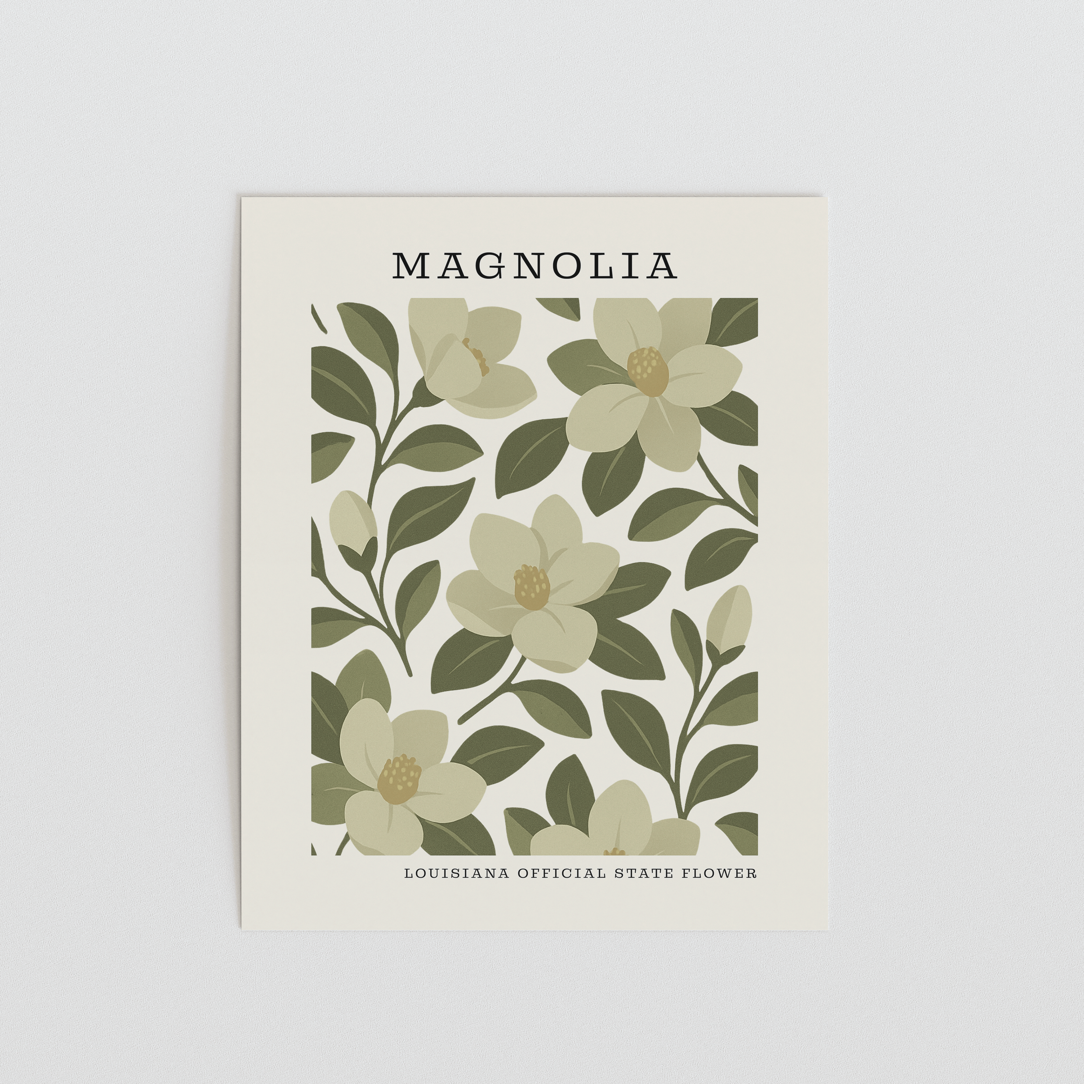 Louisiana State Flower Art Print – Magnolia