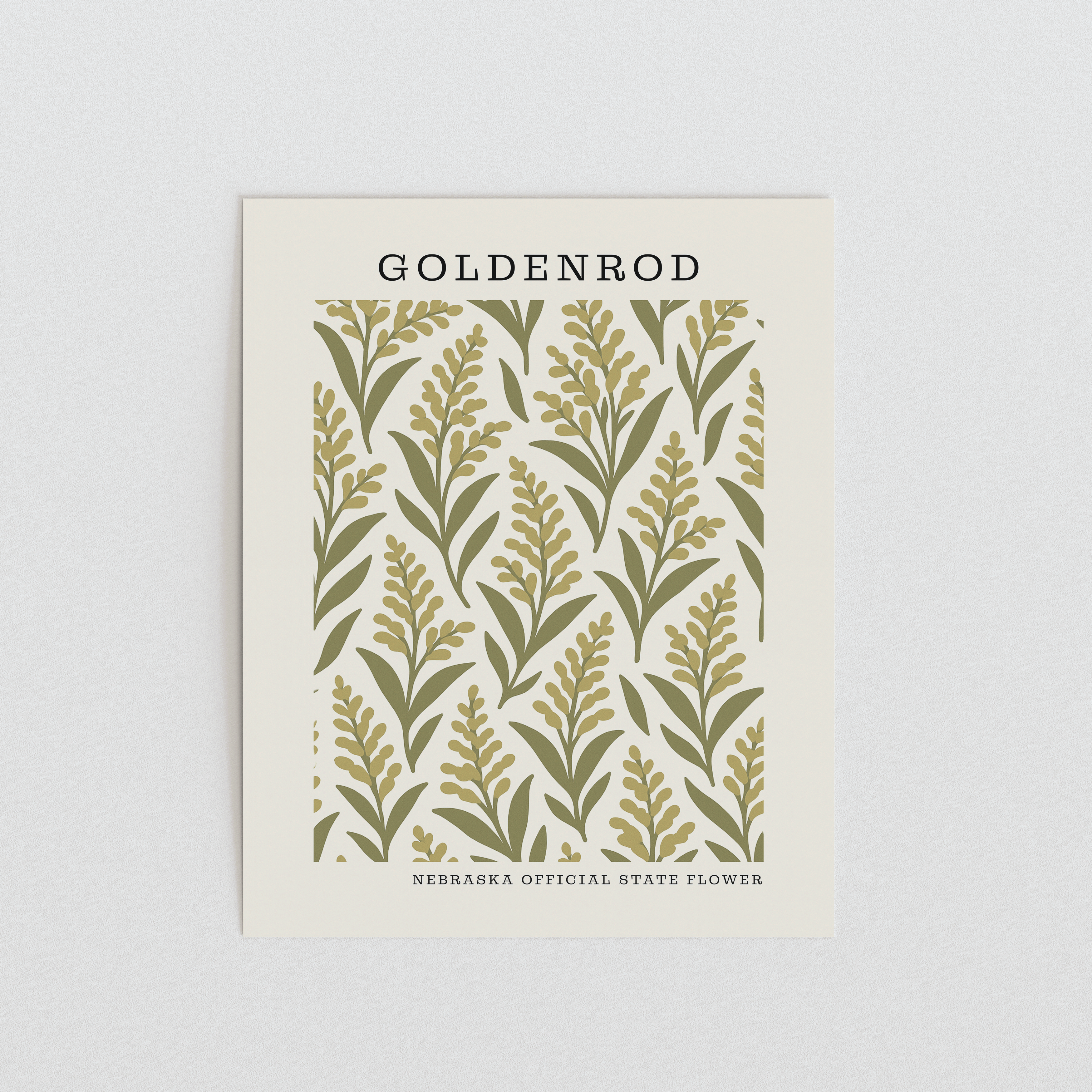 Nebraska State Flower Art Print – Goldenrod