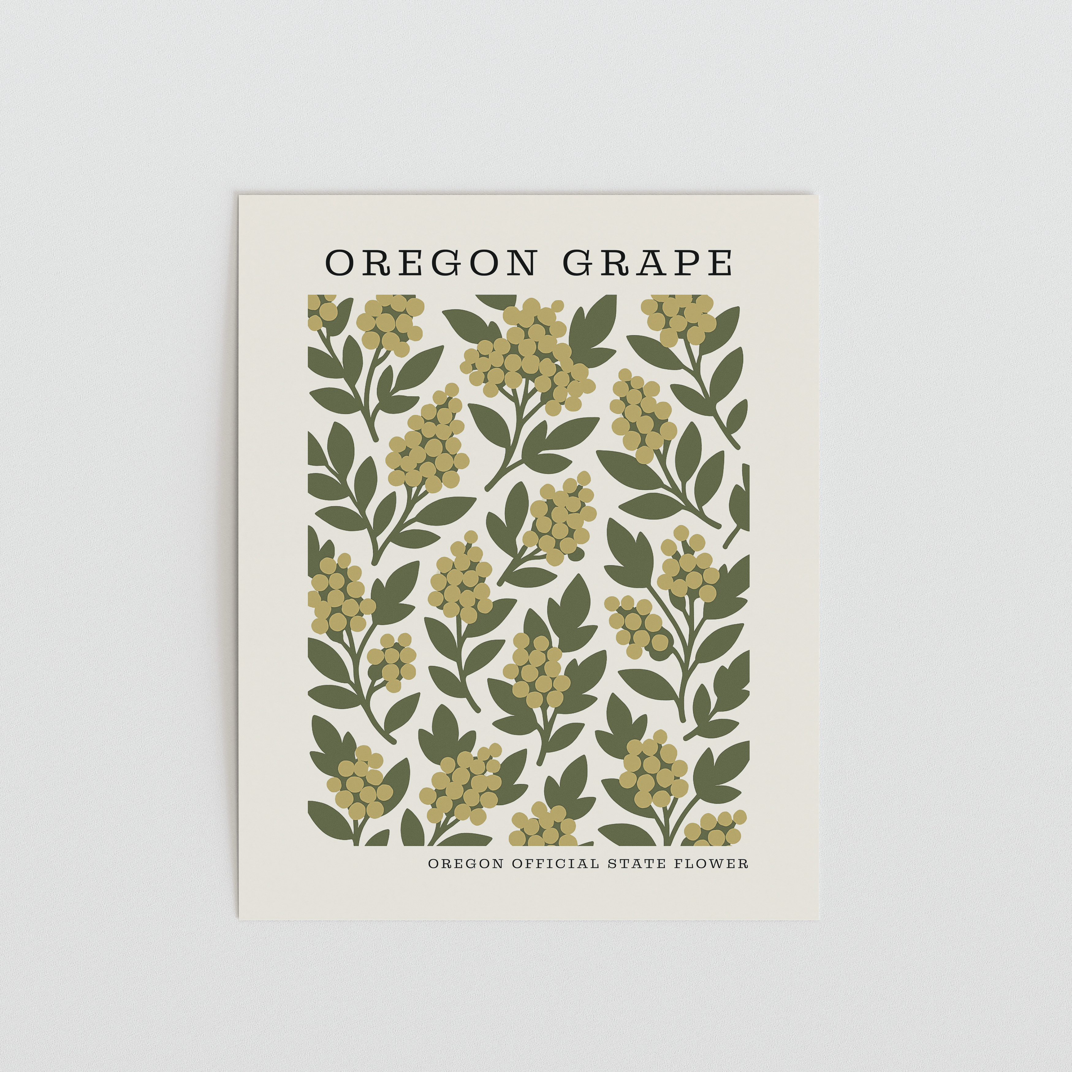 Oregon State Flower Art Print – Oregon Grape