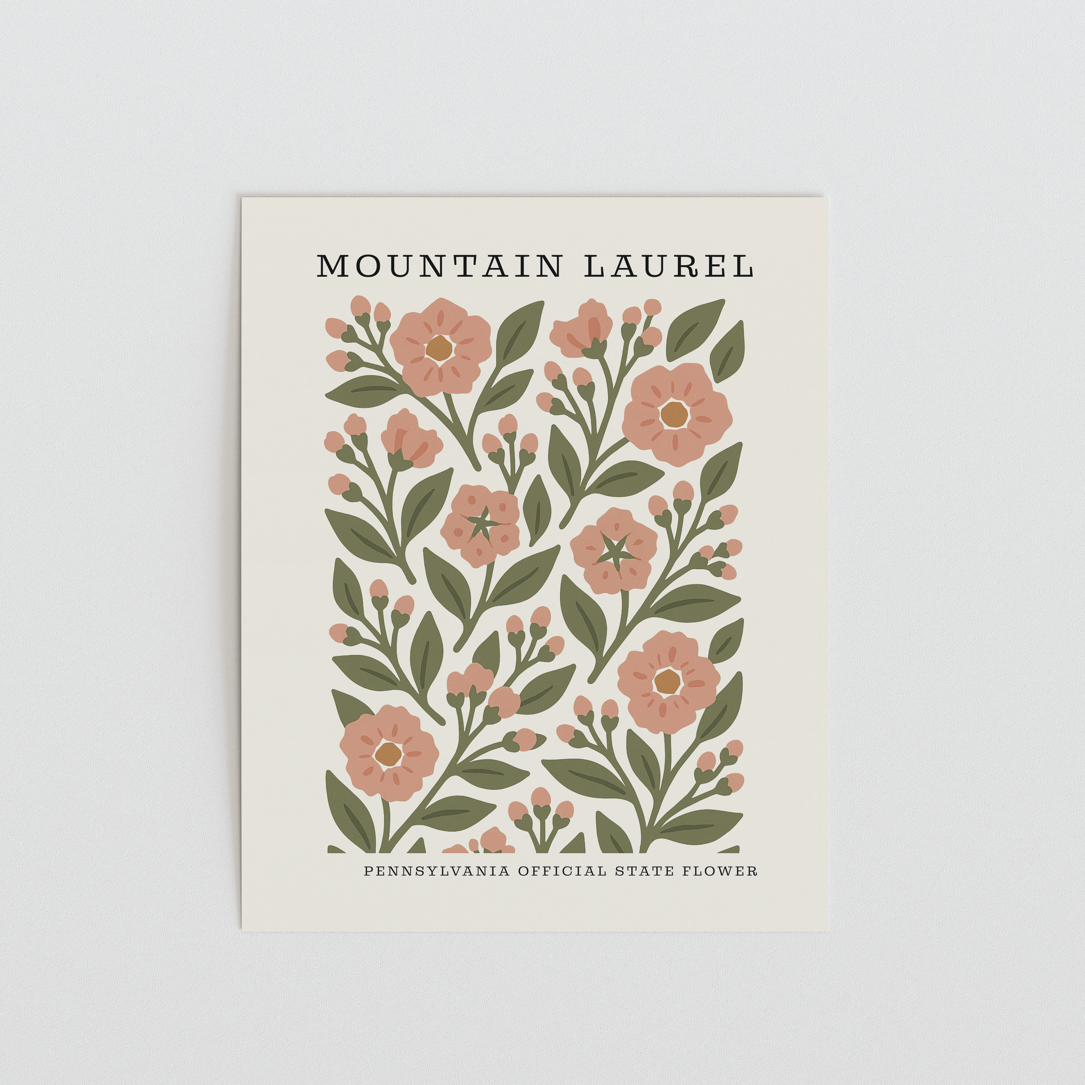Pennsylvania State Flower Art Print – Mountain Laurel