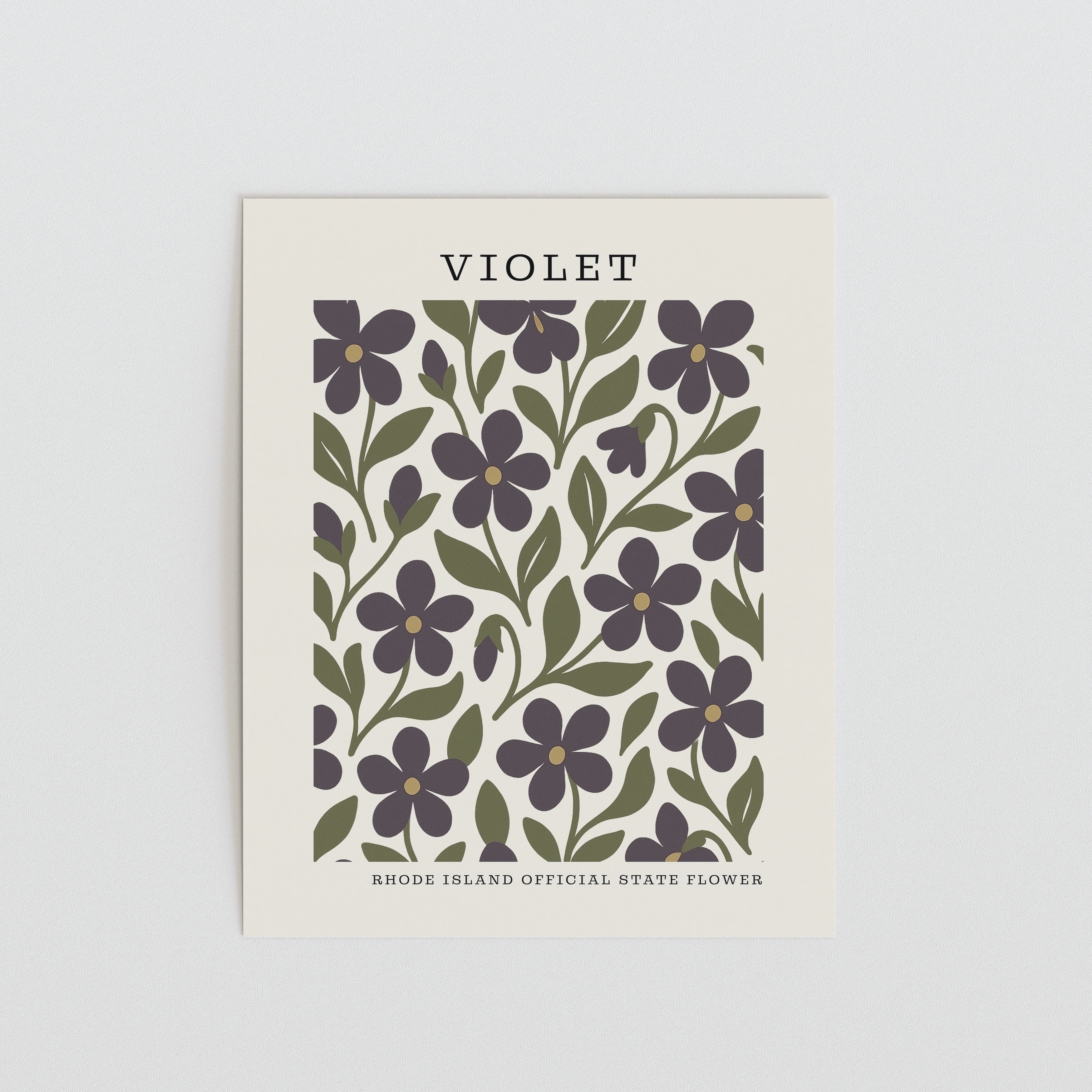Rhode Island State Flower Art Print – Violet