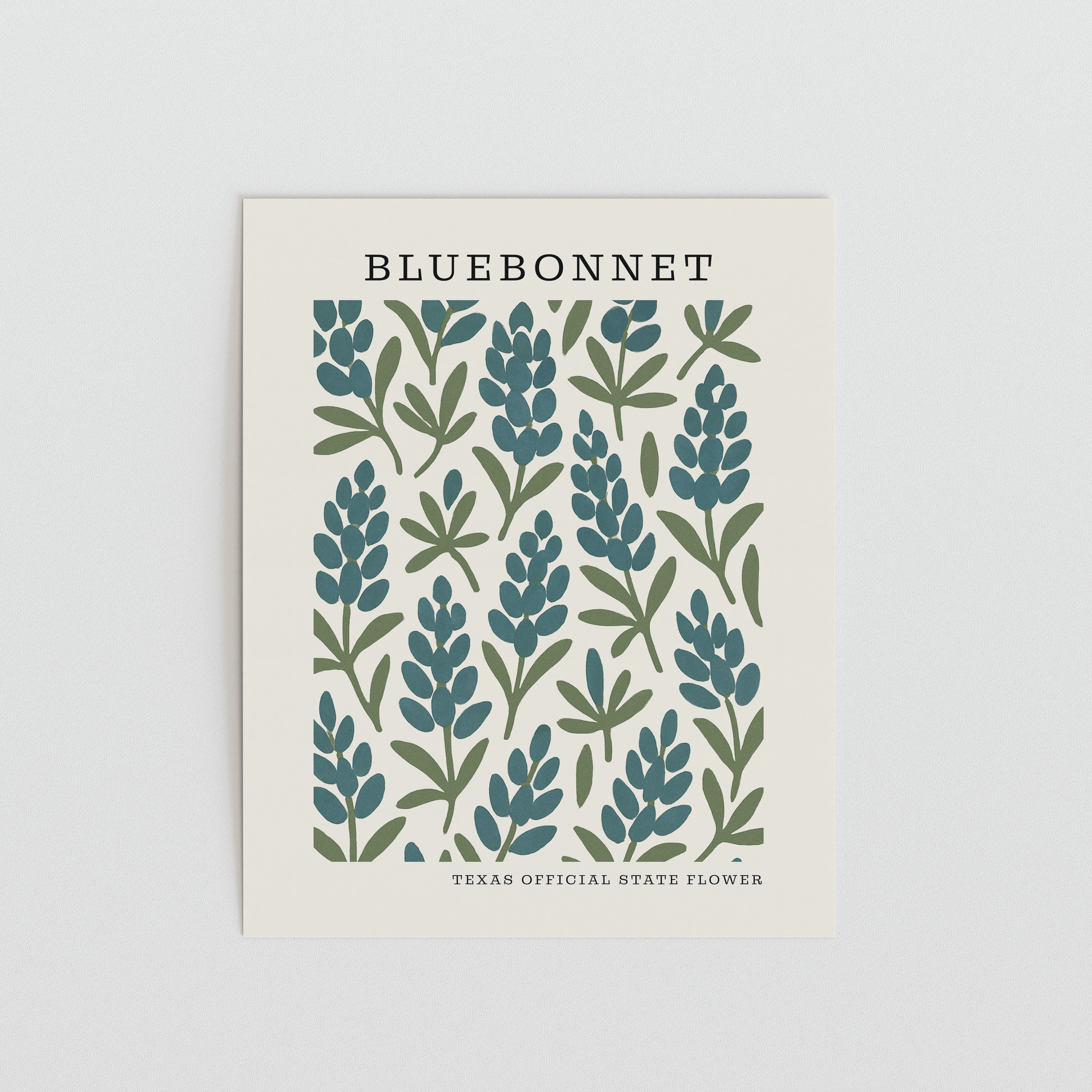 Texas State Flower Art Print – Bluebonnet