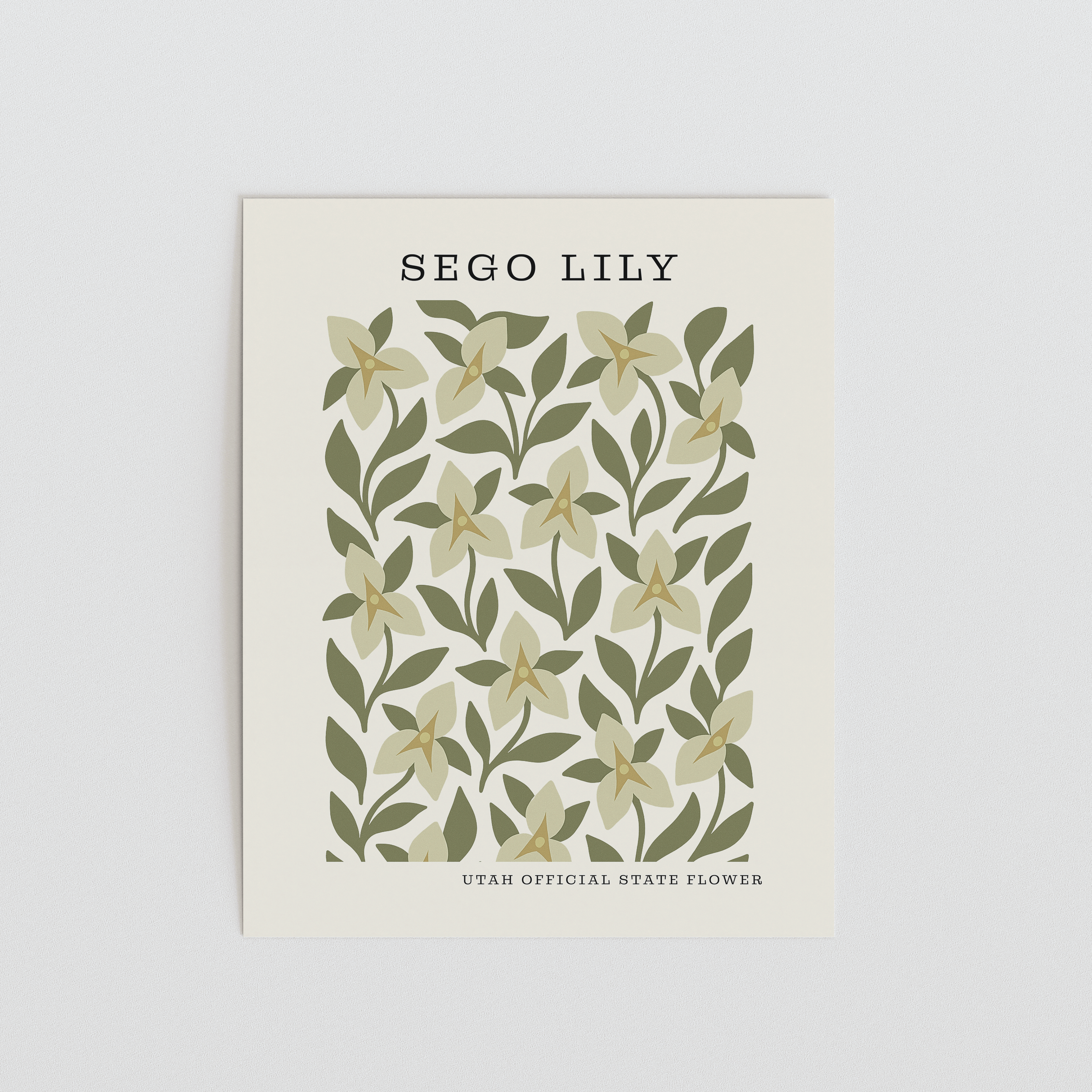 Utah State Flower Art Print – Sego Lily