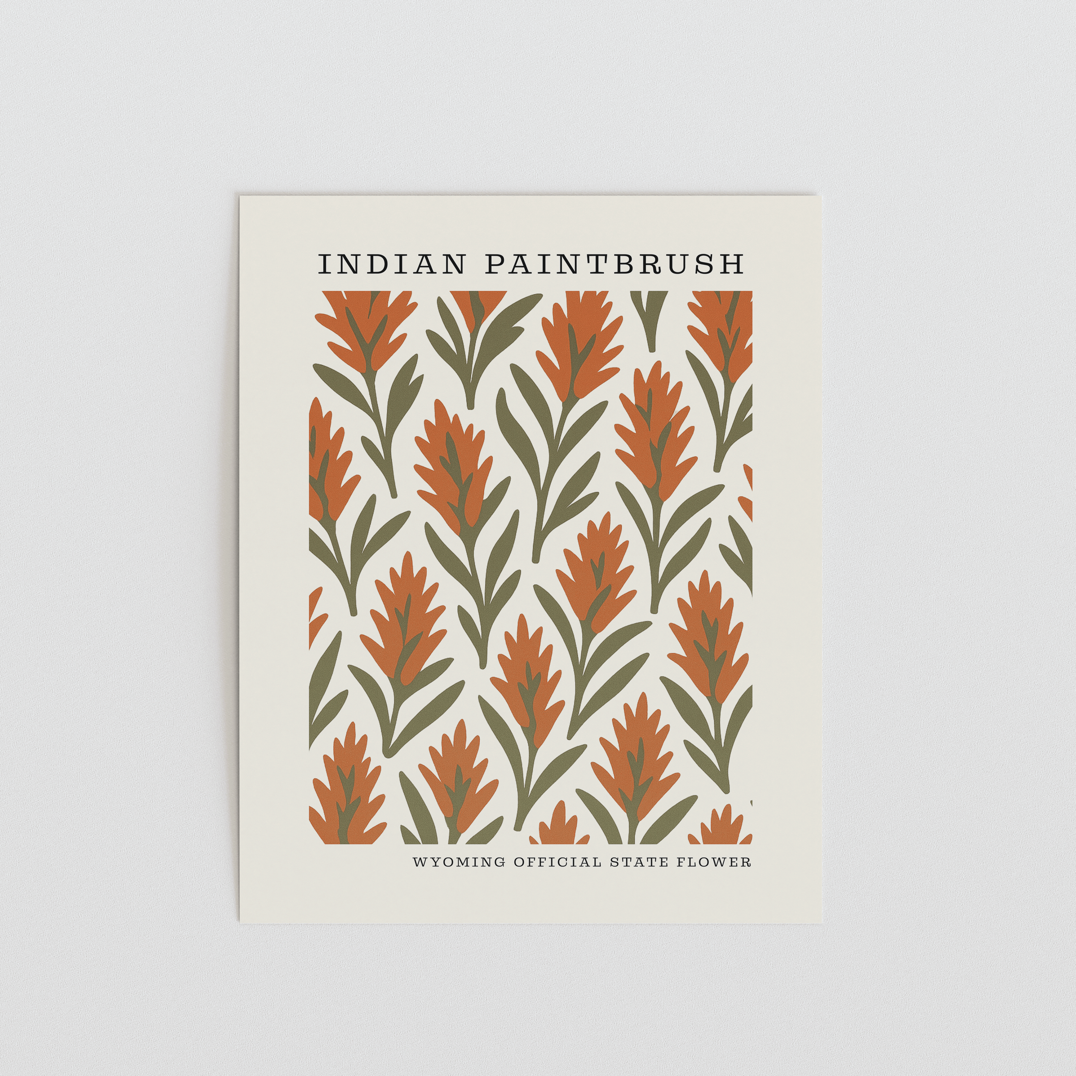 Wyoming State Flower Art Print – Indian Paintbrush