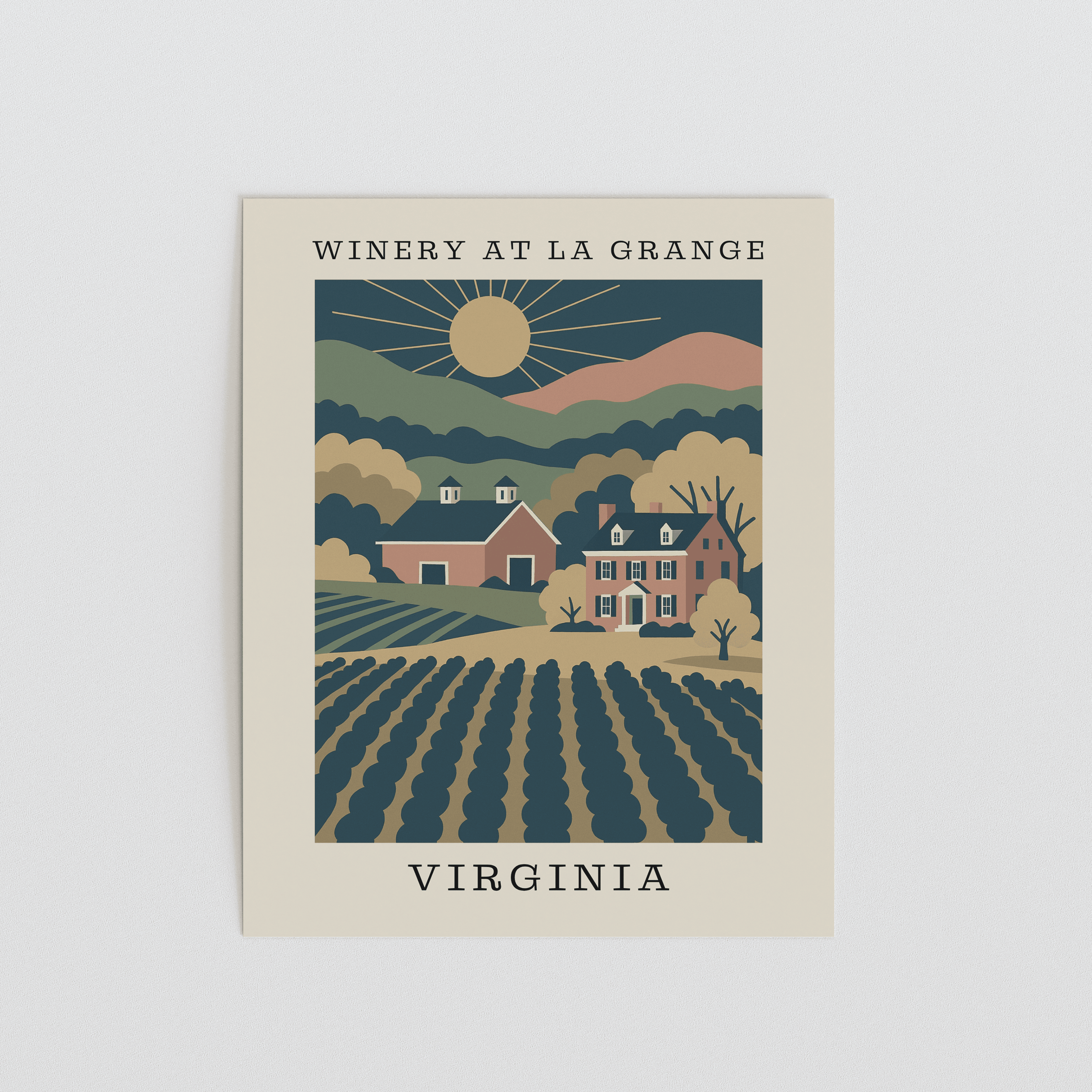 Winery at La Grange – Virginia Art Print