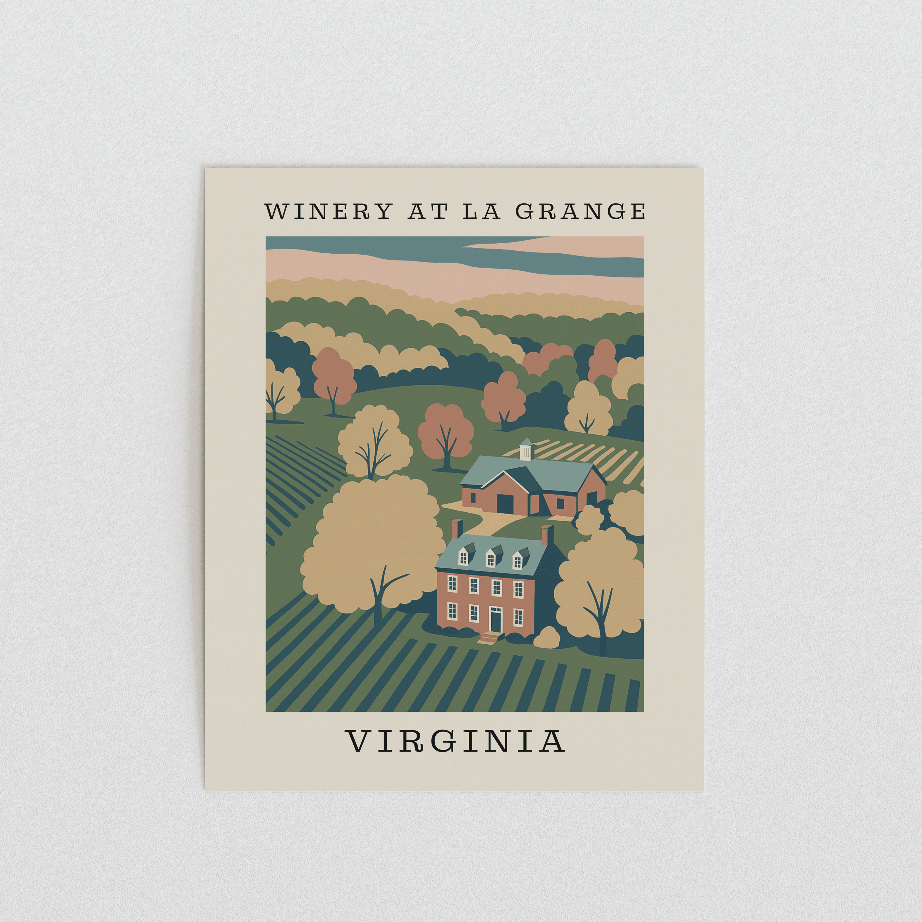 Winery at La Grange – Virginia Art Print