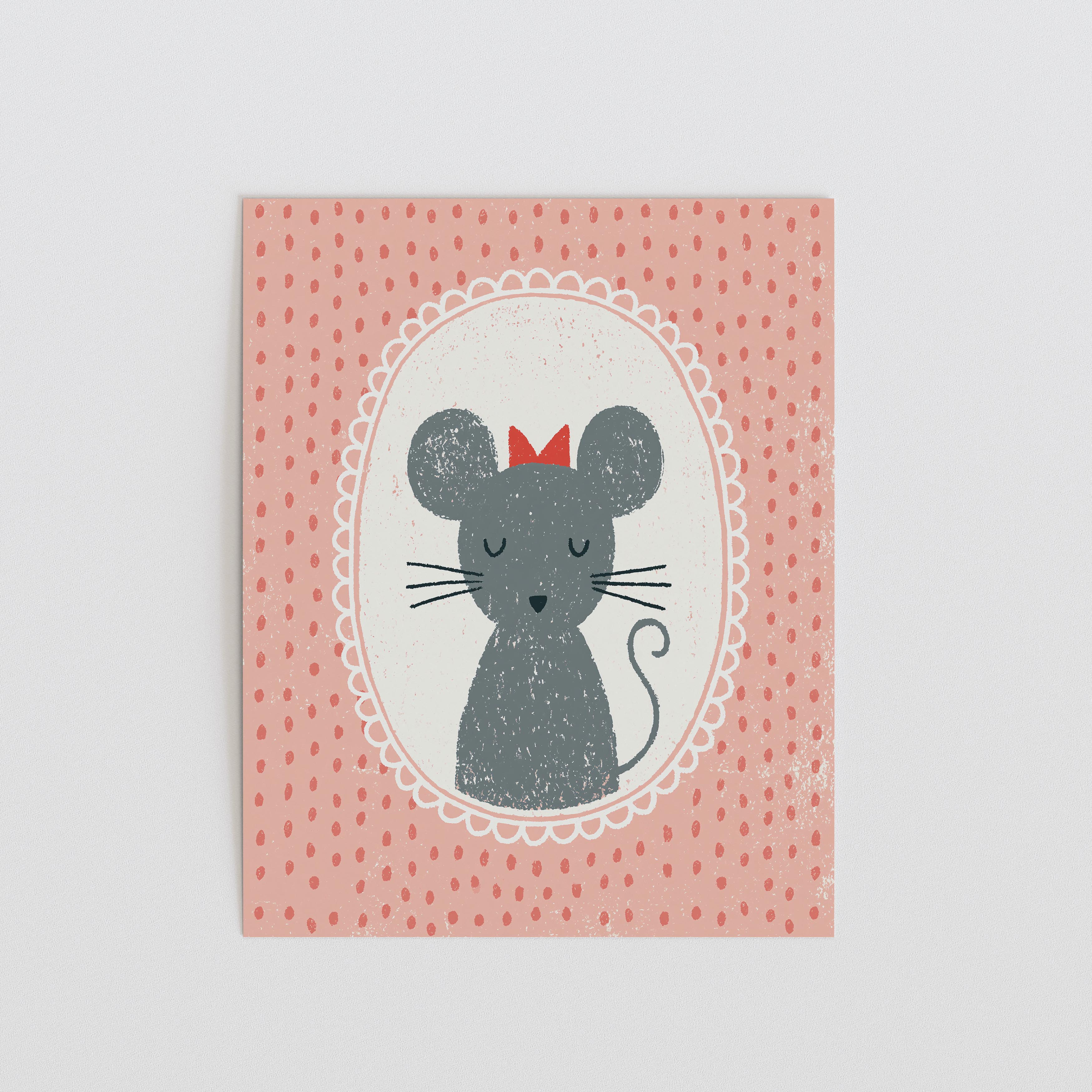 Mouse Portrait Nursery Print
