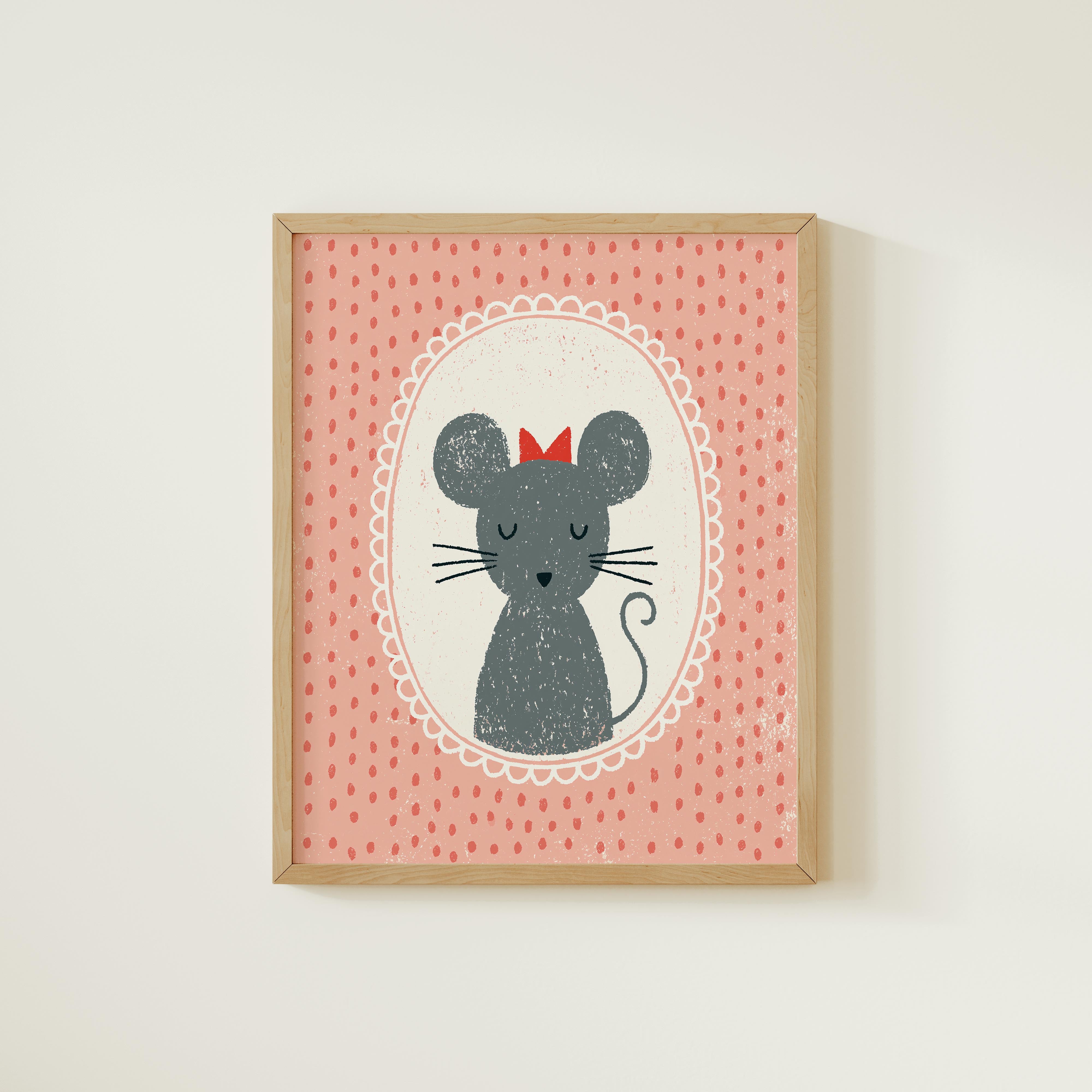 Mouse Portrait Nursery Print