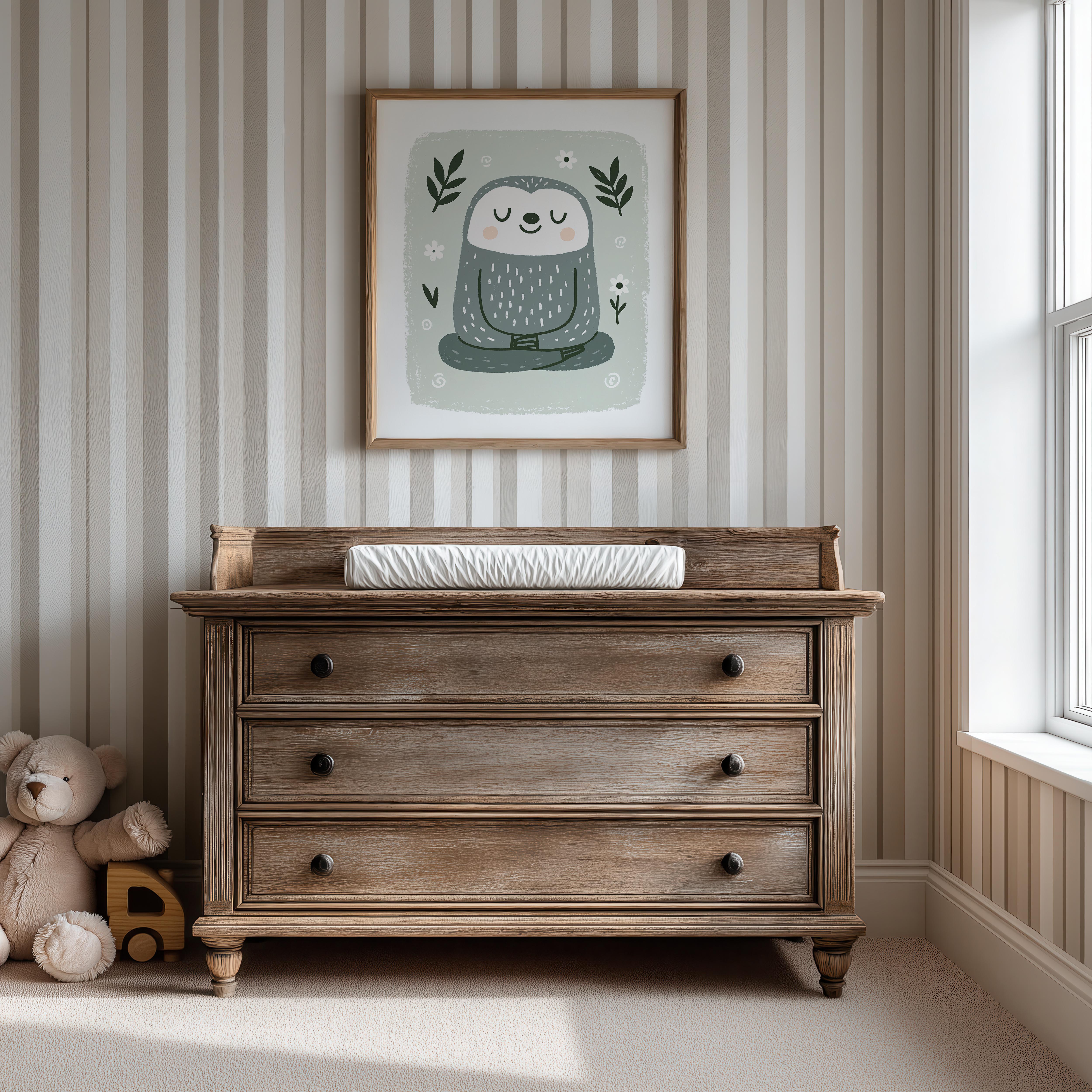 Sloth Nursery Print