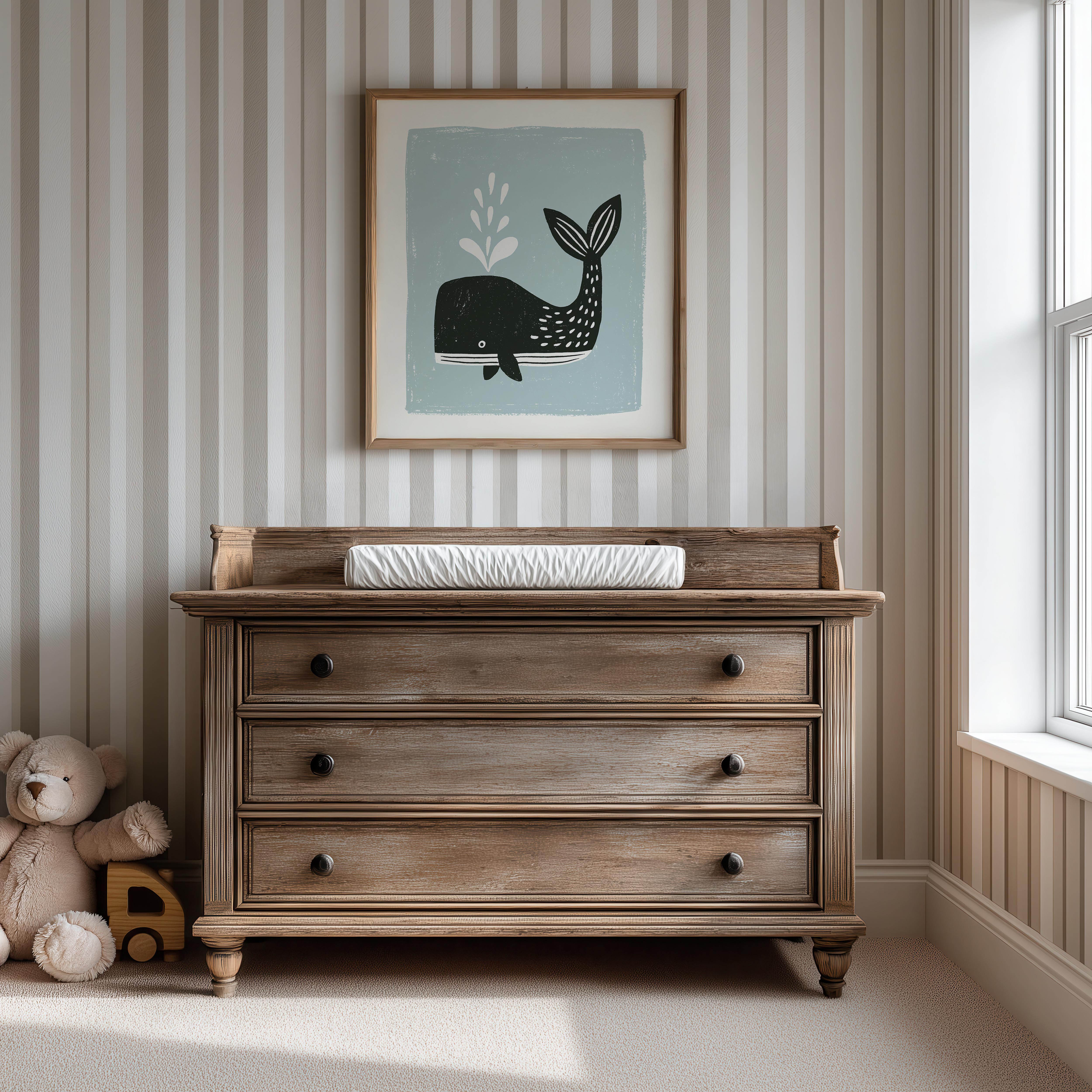 Whale Nursery Print