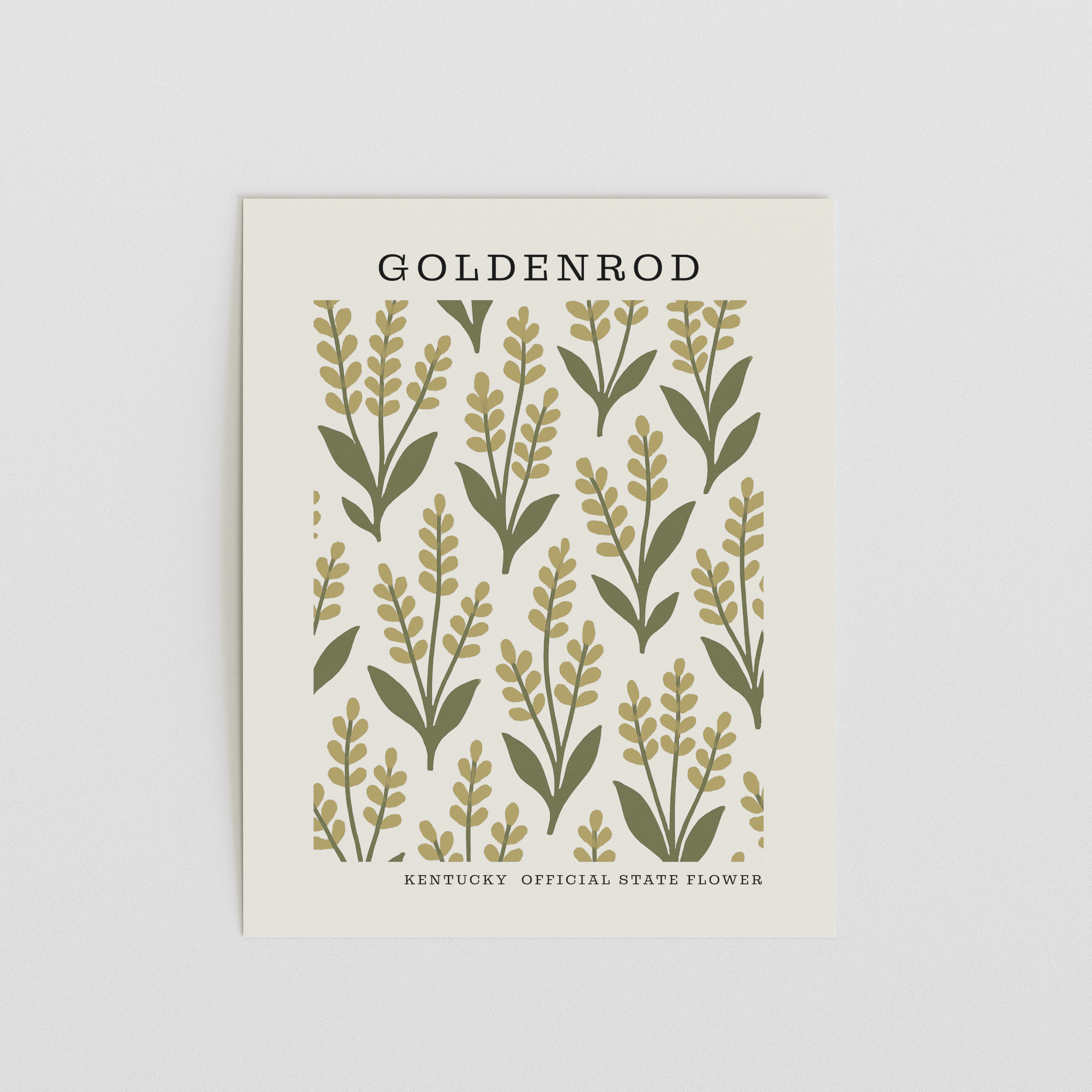 Kentucky state flower art print, goldenrod