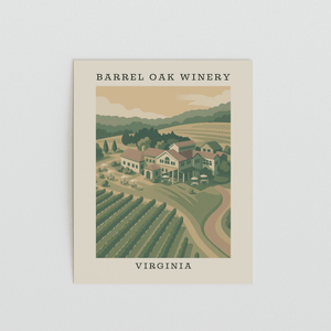 Barrel Oak Winery – Virginia Art Print - The FlatFile Society