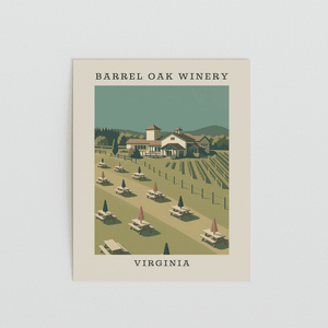 Barrel Oak Winery – Virginia Art Print - The FlatFile Society