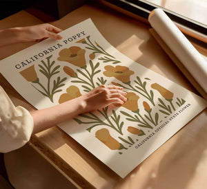 California State Flower Art Print – California Poppy - The FlatFile Society