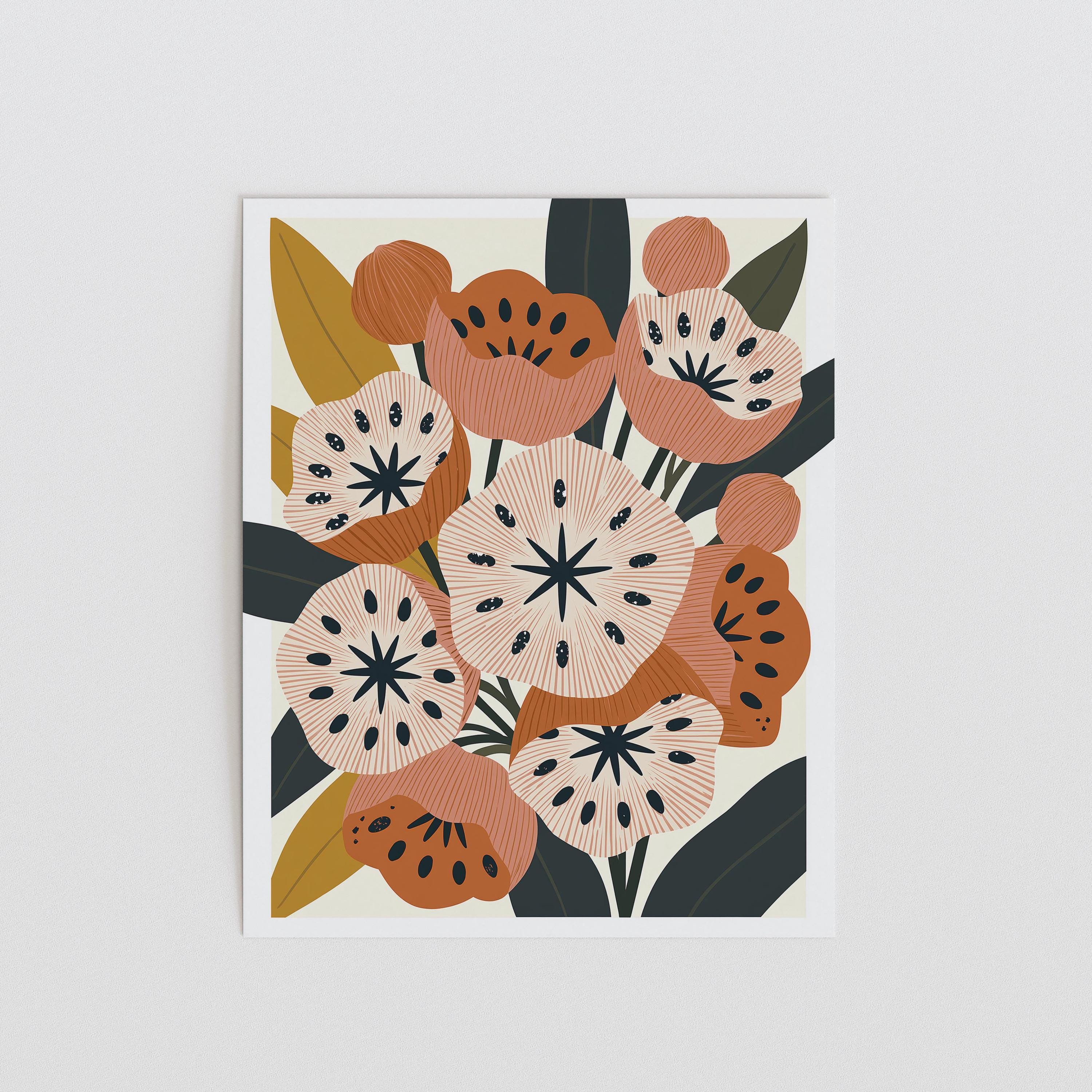 Pennsylvania state flower art print, mountain laurel