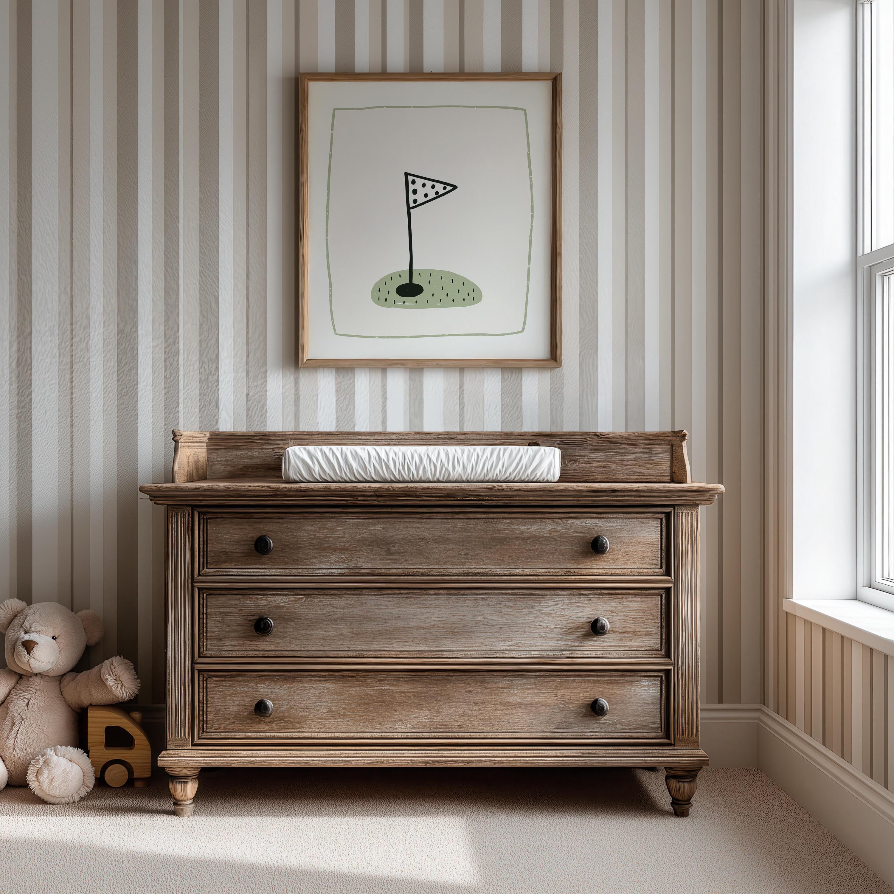 Golf flag nursery print