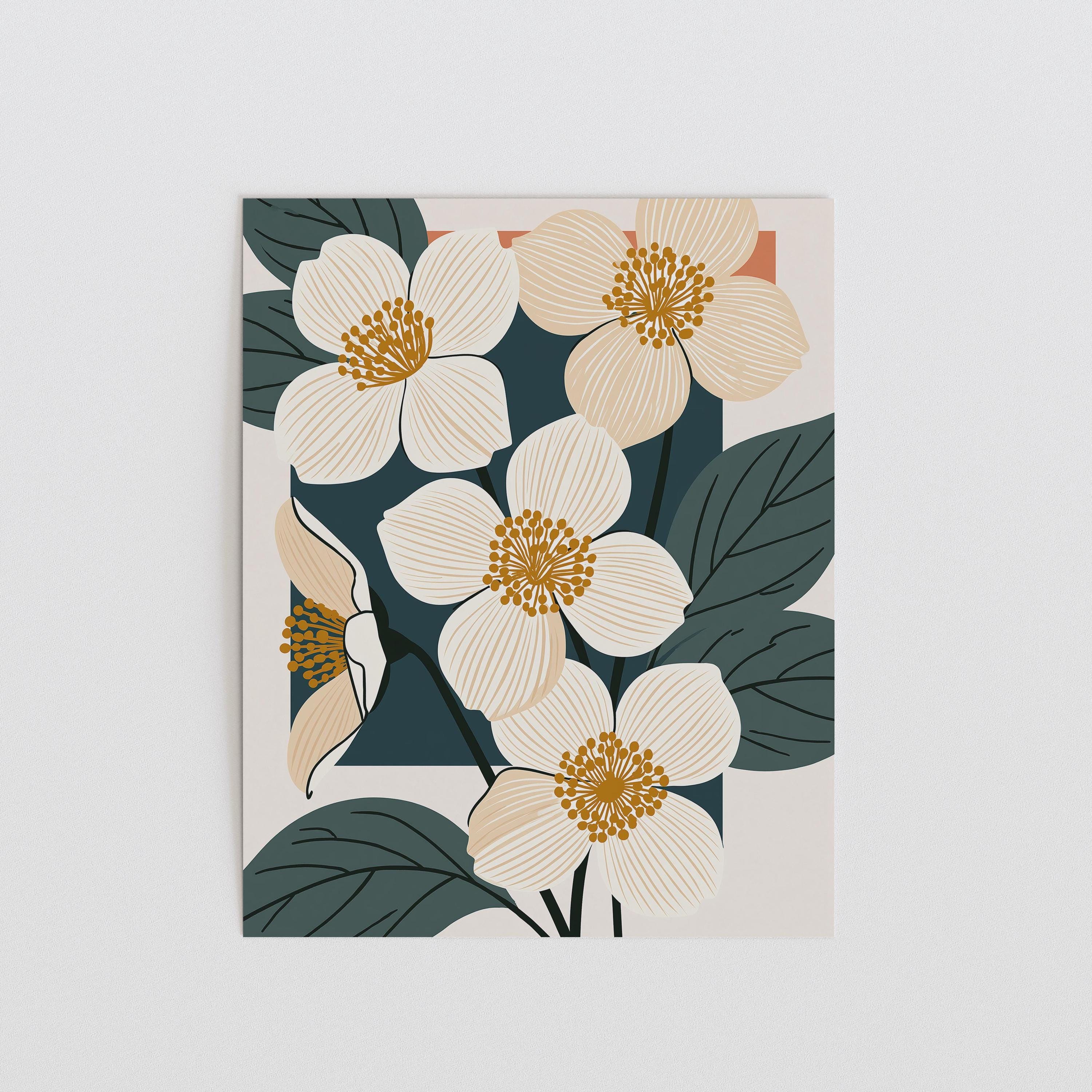 Idaho state flower art print, syringa
