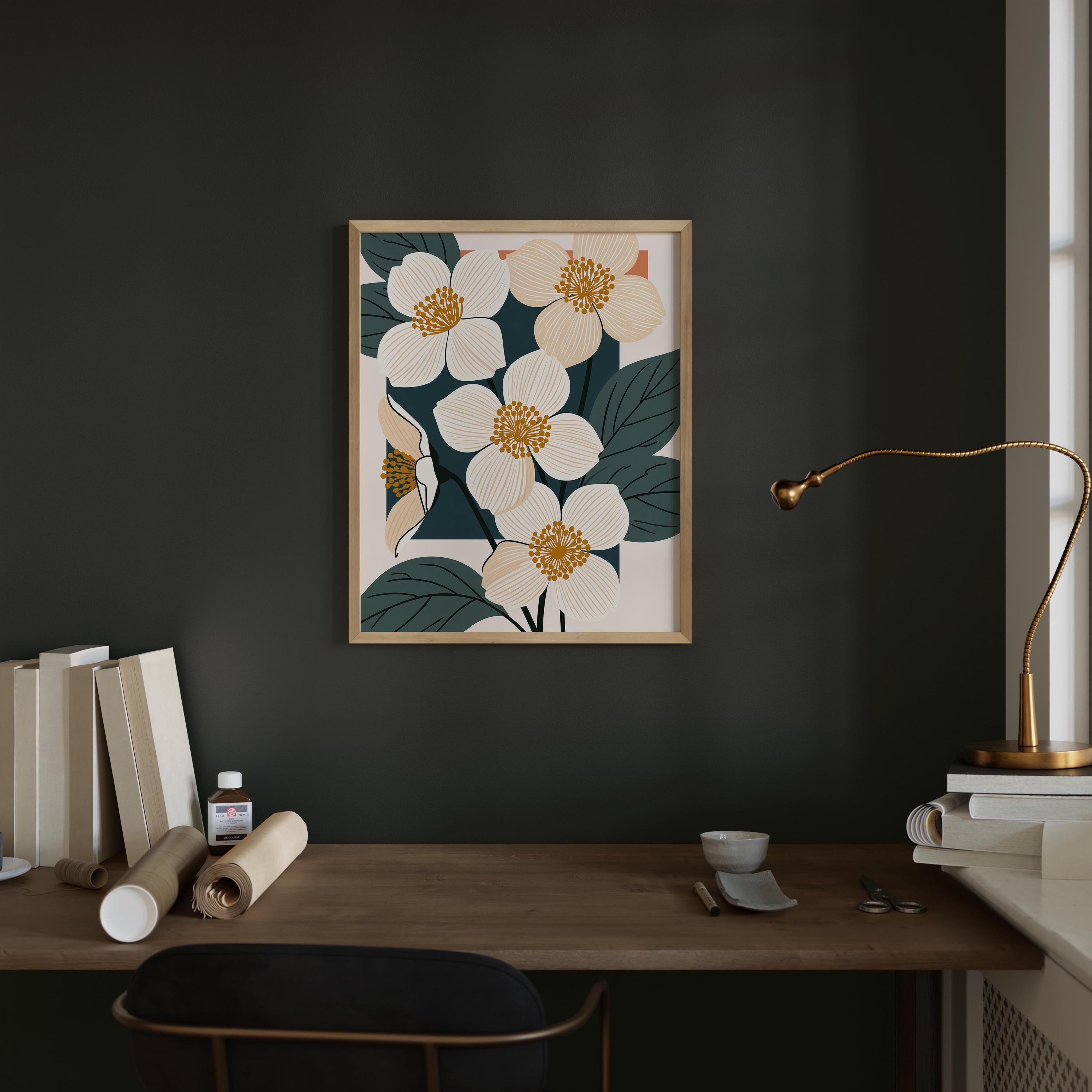 Idaho state flower art print, syringa