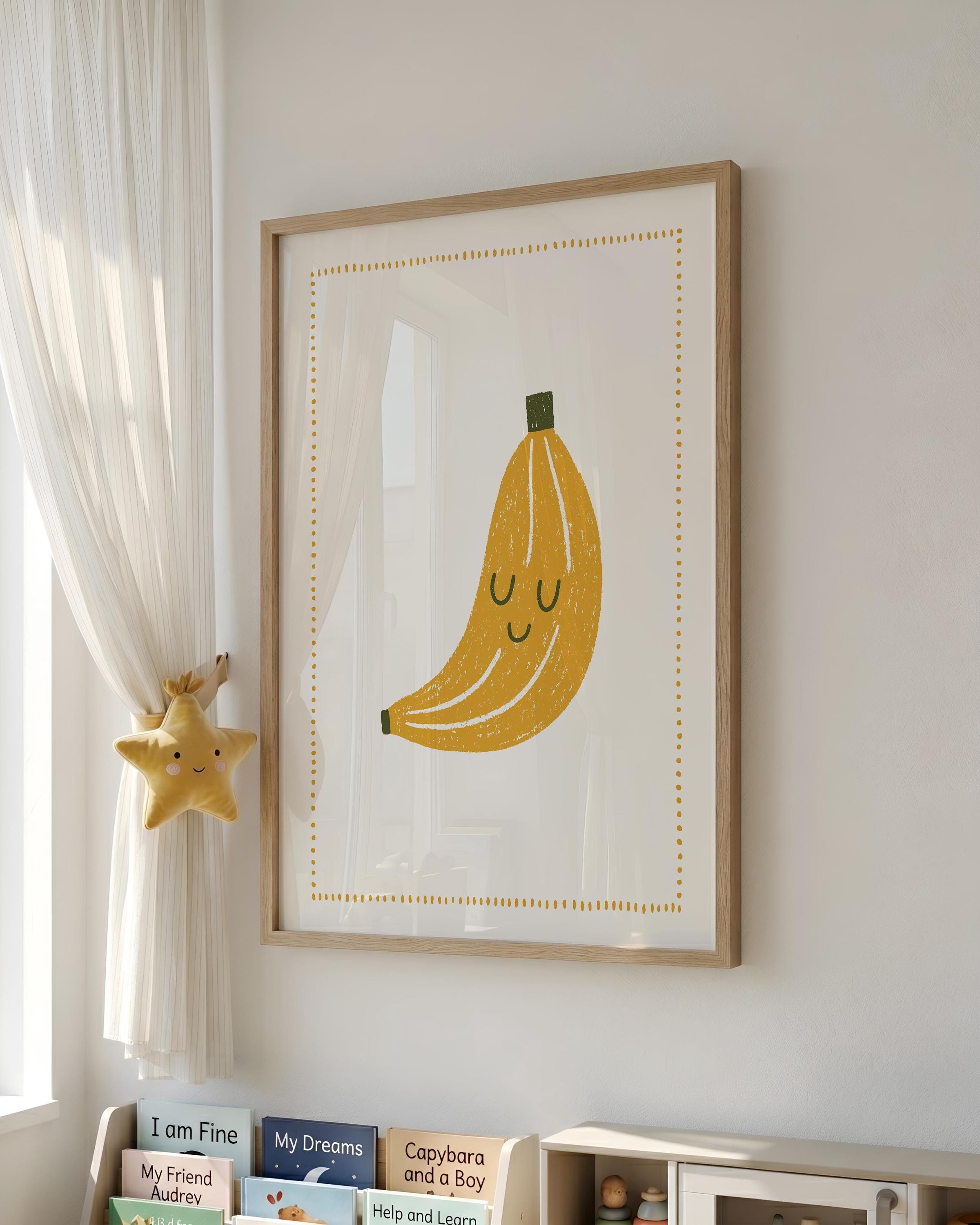 Yellow banana nursery print