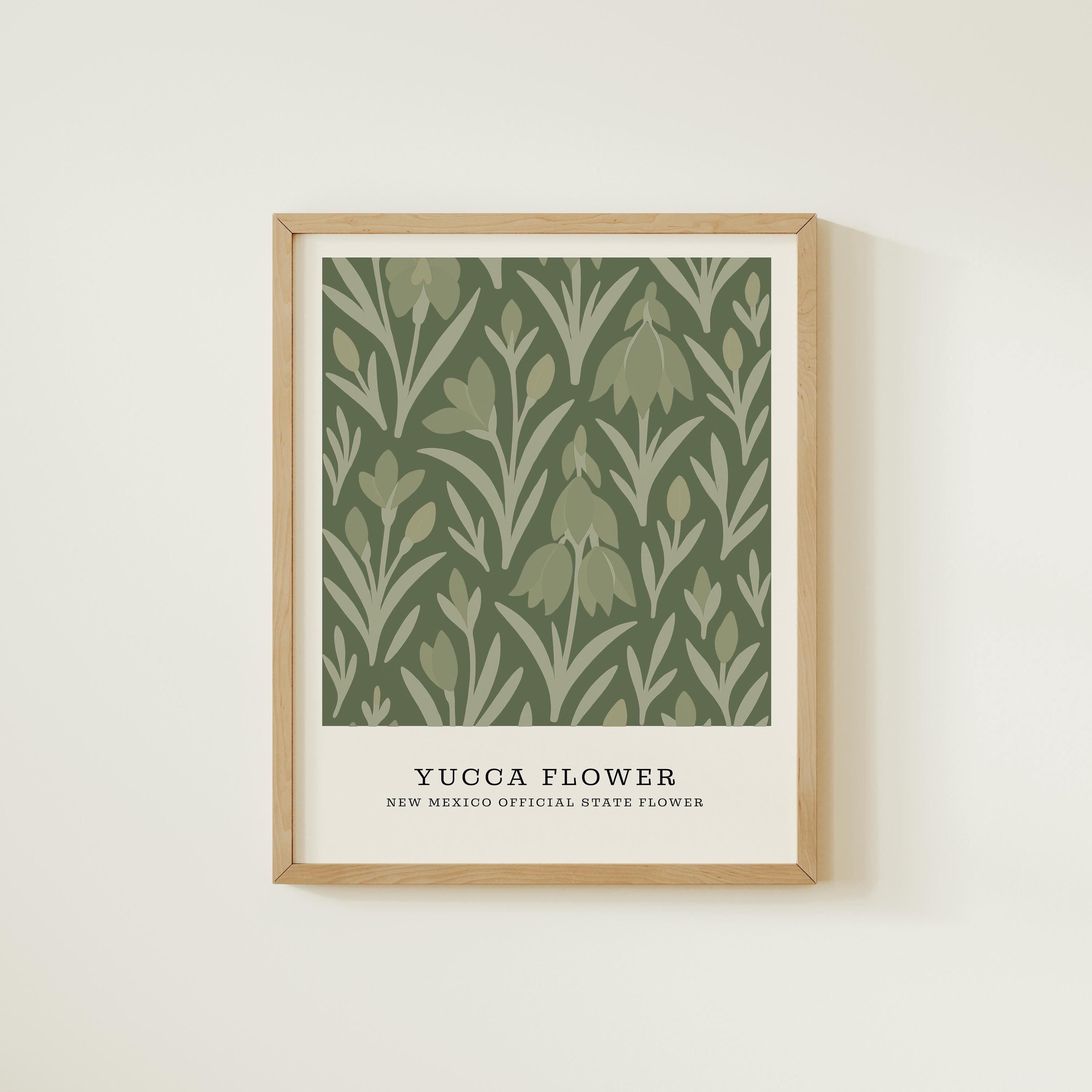 New Mexico state flower art print, yucca flower
