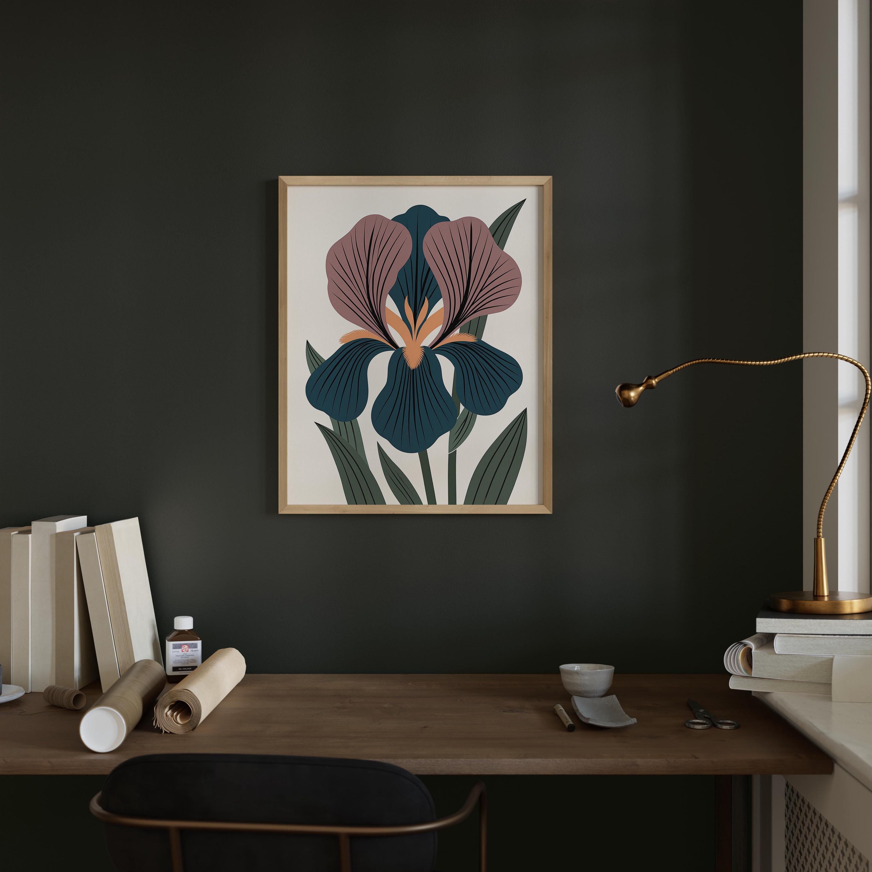 Tennessee state flower art print, iris