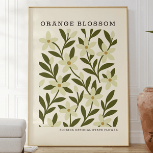 Florida State Flower Art Print – Orange Blossom - The FlatFile Society