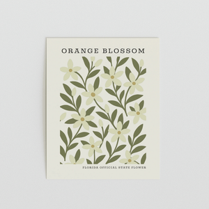 Florida State Flower Art Print – Orange Blossom - The FlatFile Society