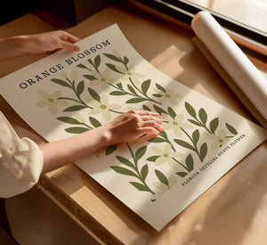 Florida State Flower Art Print – Orange Blossom - The FlatFile Society