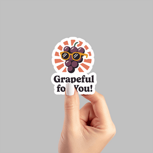 Grapeful for You Sticker - The FlatFile Society
