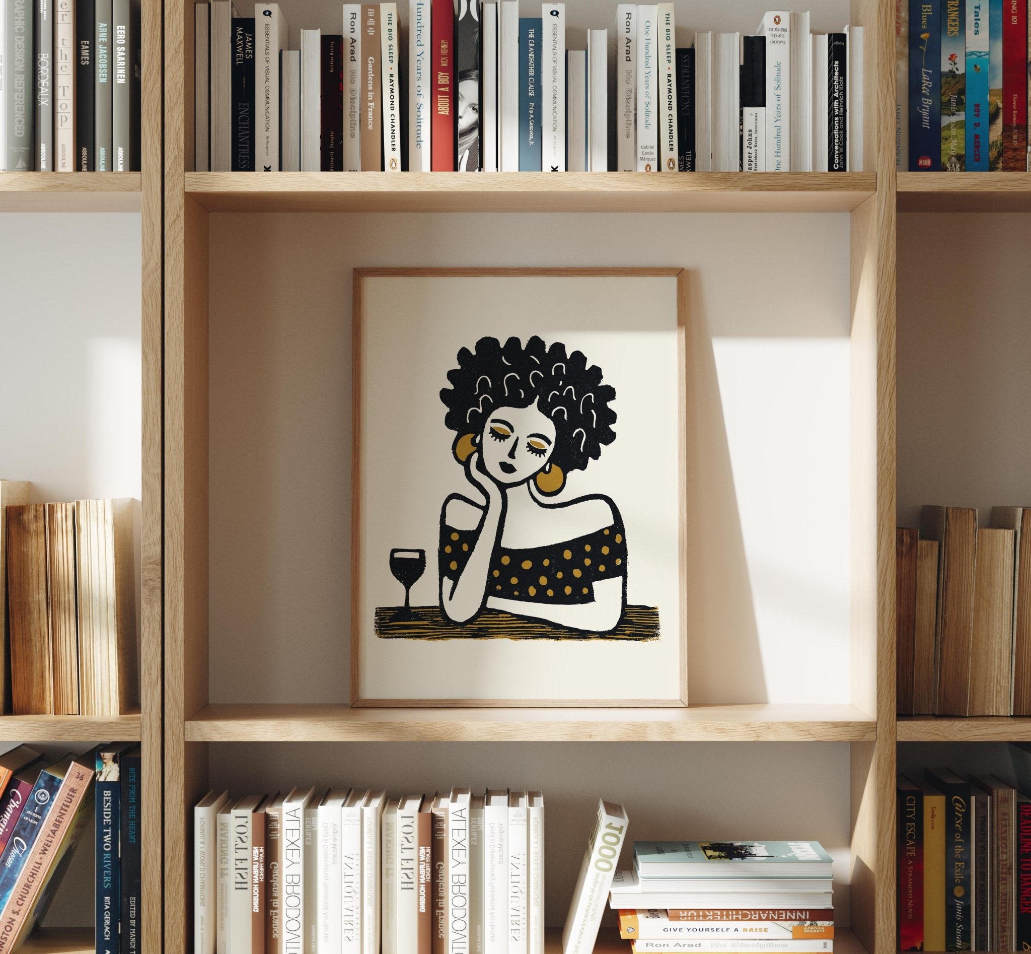 Hoops and Hush, Bold Woman Cocktail Art Print - The FlatFile Society