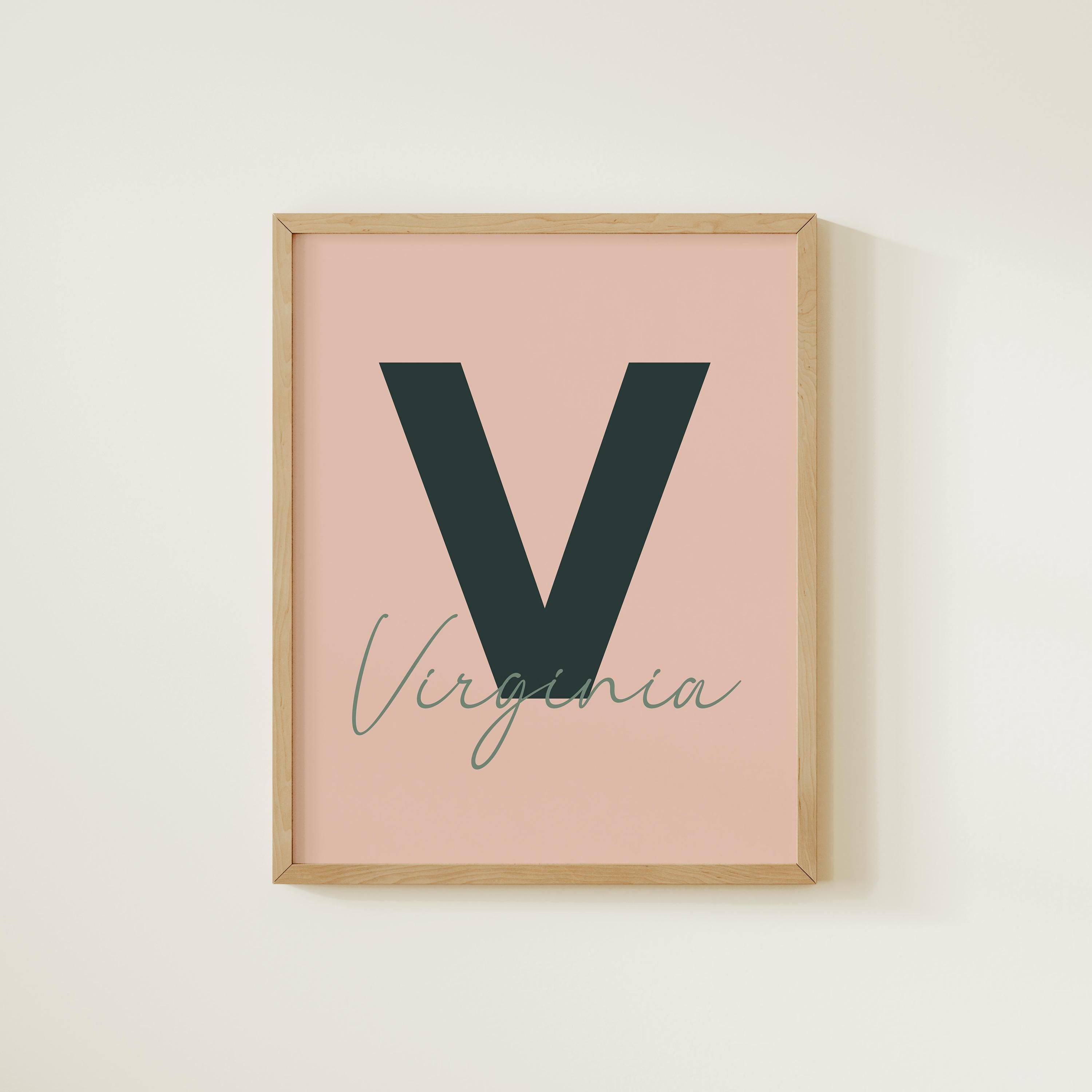 Personalized Name Print example - Virginia