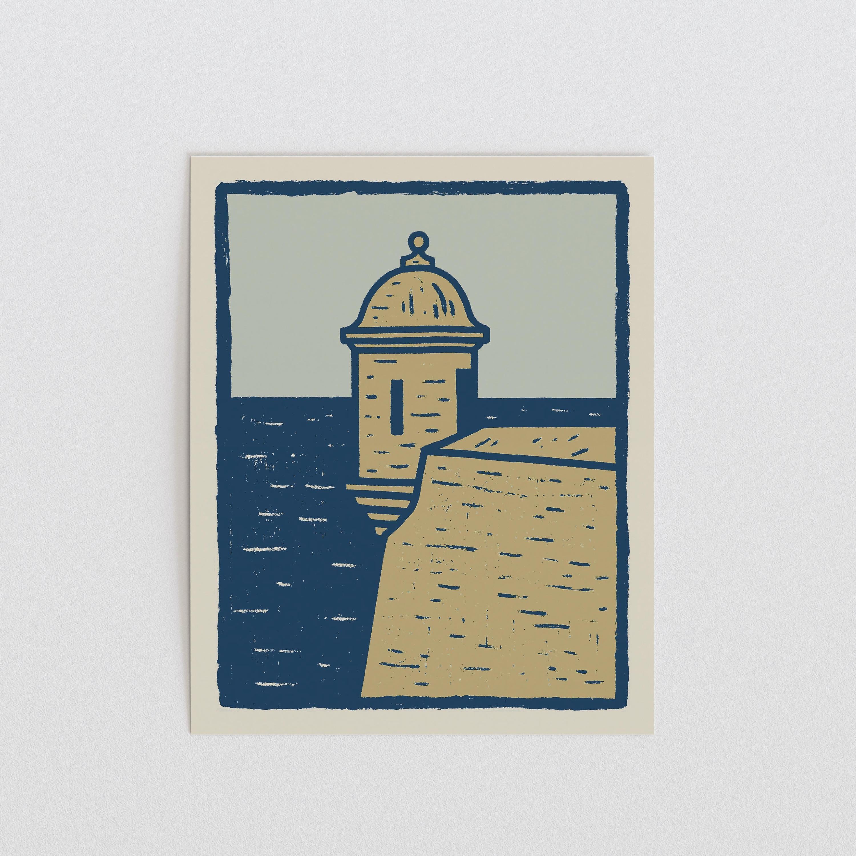 El Morro garita art print, Old San Juan fort, Puerto Rico