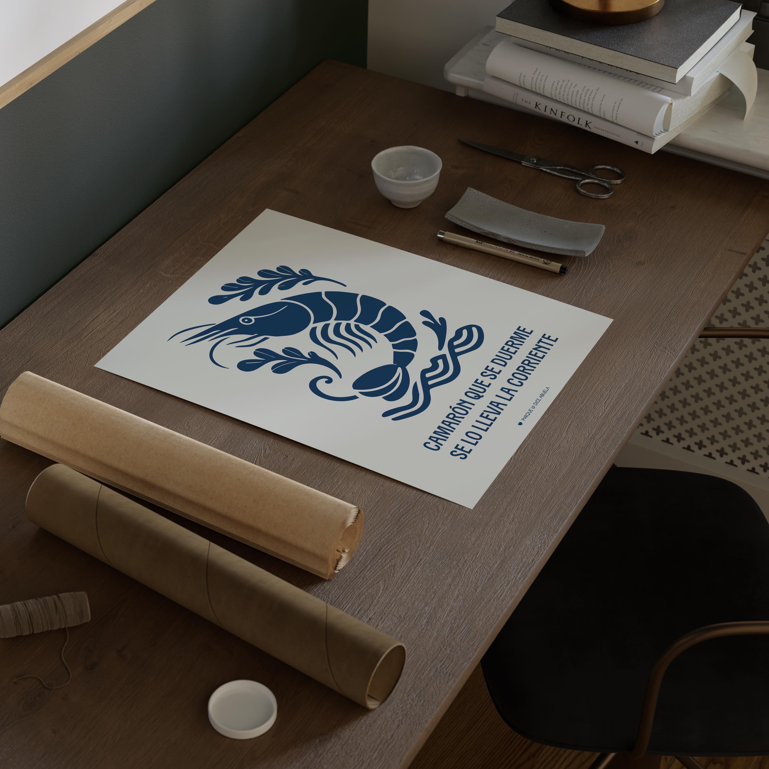 Camaron Que Se Duerme Se Lo Lleva La Corriente Puerto Rican saying art print