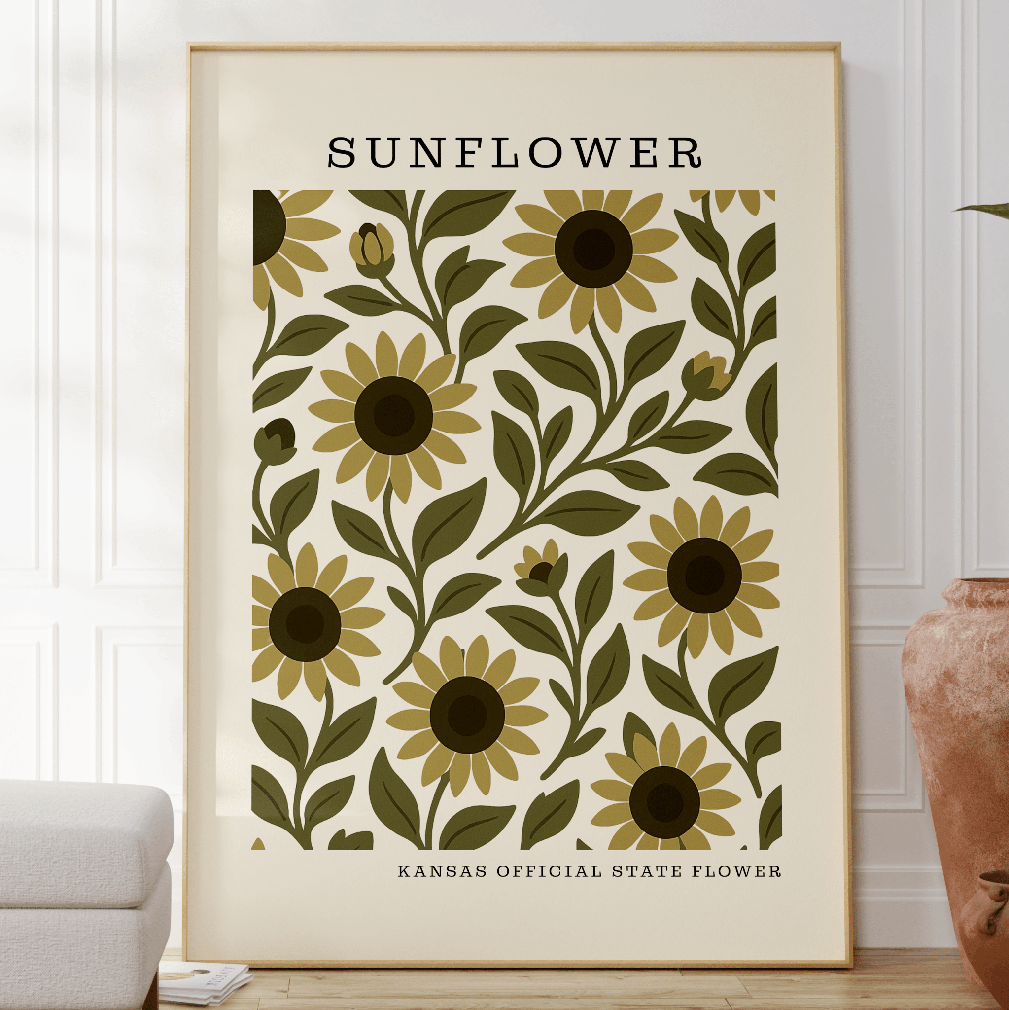 Kansas State Flower Art Print – Sunflower - The FlatFile Society