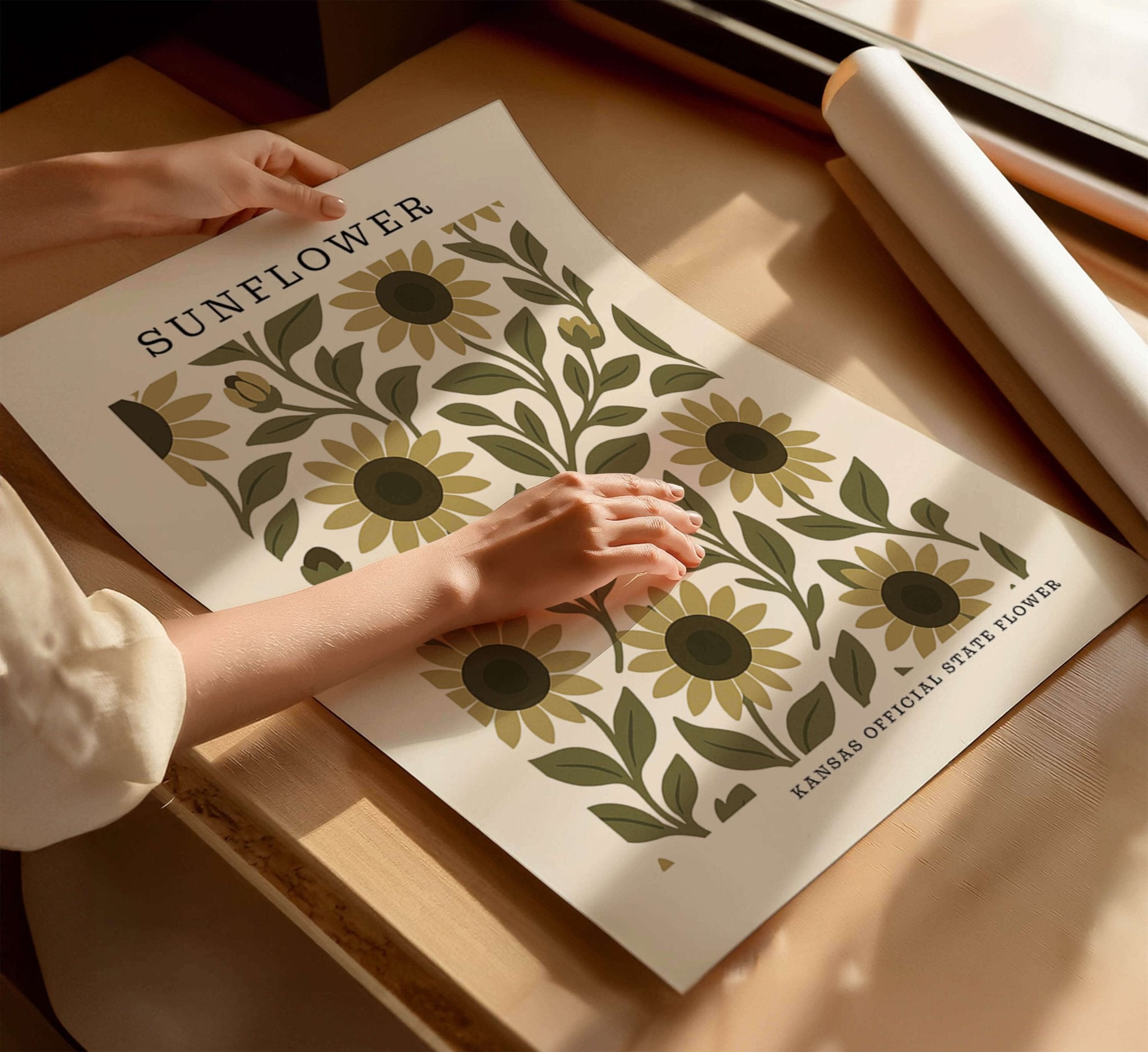 Kansas State Flower Art Print – Sunflower - The FlatFile Society