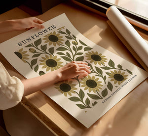 Kansas State Flower Art Print – Sunflower - The FlatFile Society