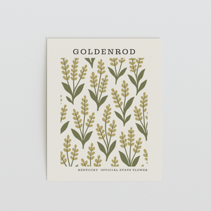Kentucky State Flower Art Print – Goldenrod - The FlatFile Society