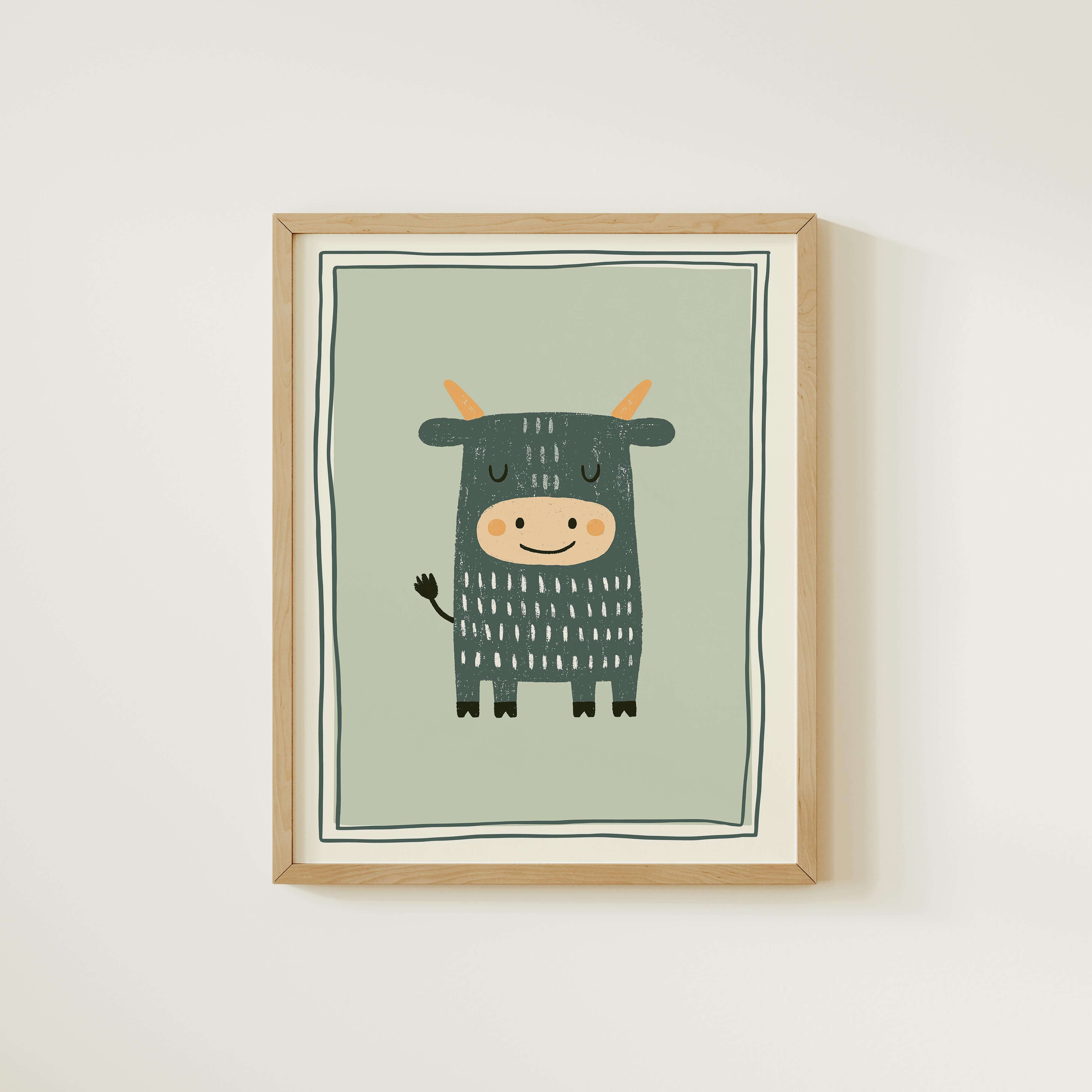 Little Bull Nursery Print